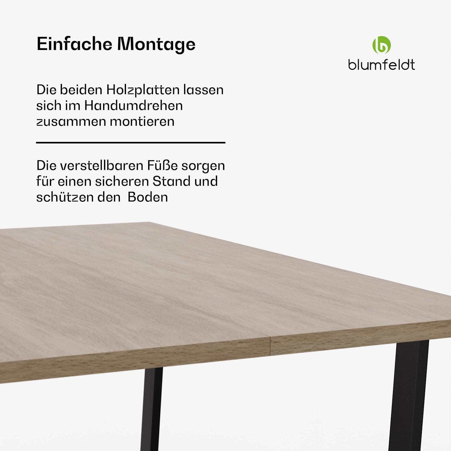 Bearsdon Esstisch Set | Tischplatte & Metall-Tischbeine | Industrial Style | stabil | modern 120 x 80 cm | Kiefer