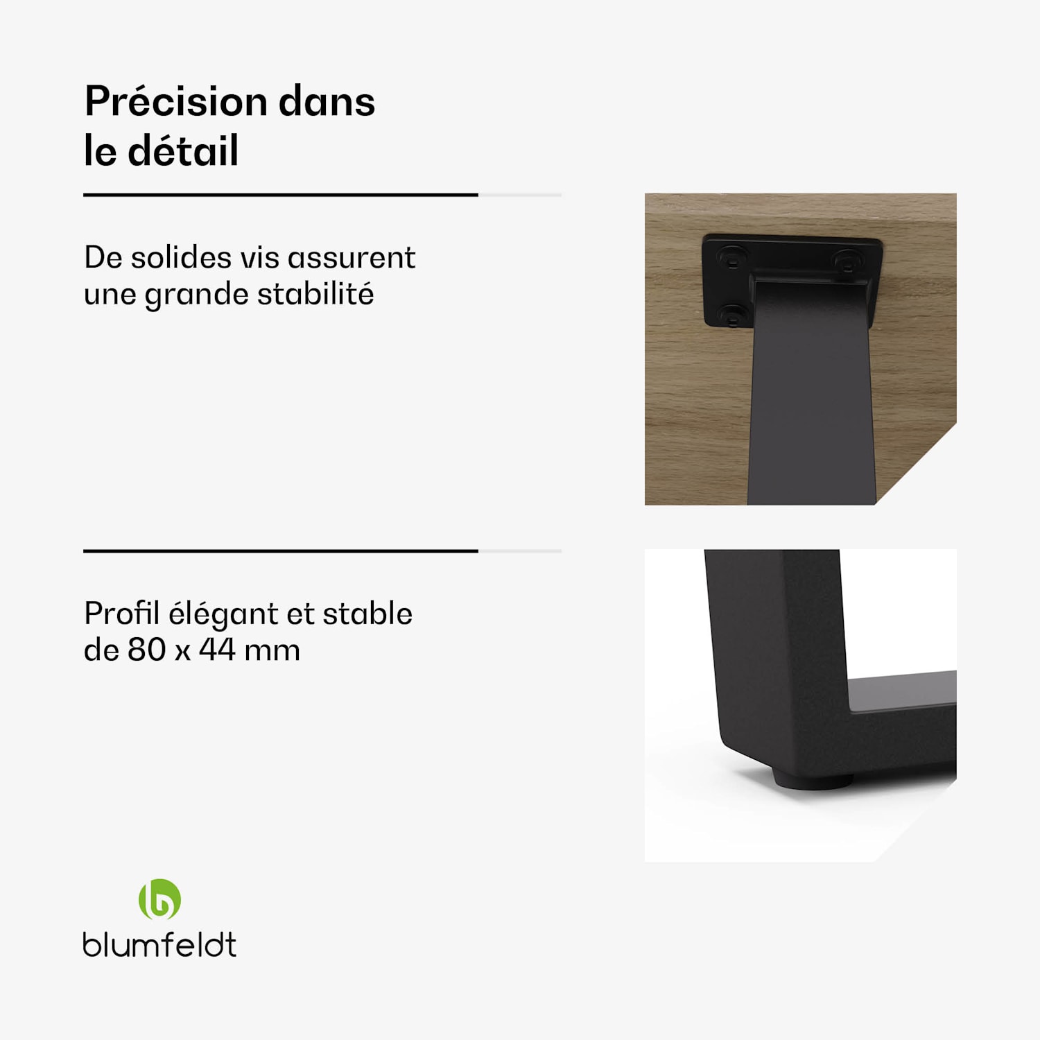 Bearsdon eettafel | tafelblad & metalen tafelpoten | industriële stijl | stabiel | modern 120 x 80 cm | Den