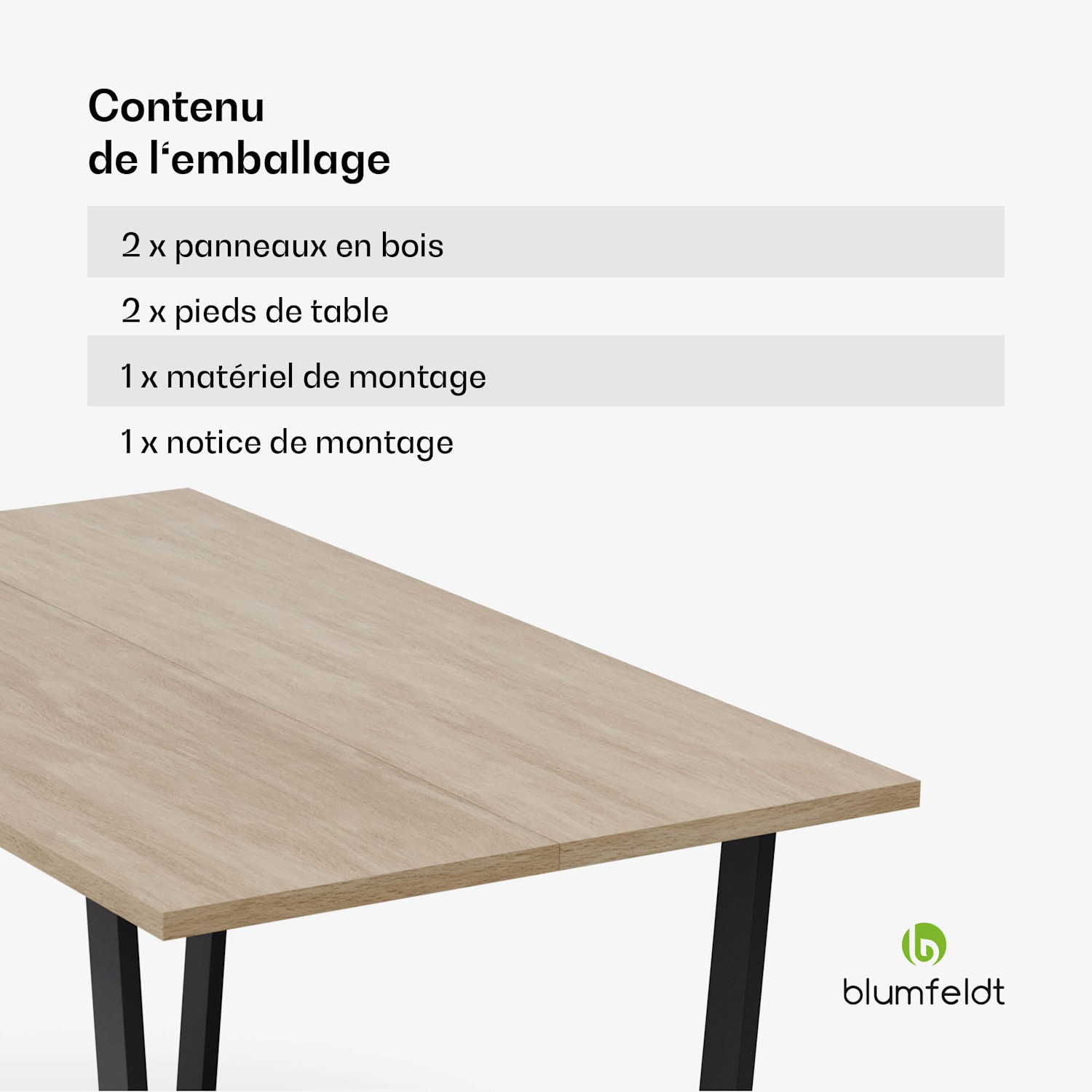 Bearsdon eettafel | tafelblad & metalen tafelpoten | industriële stijl | stabiel | modern 120 x 80 cm | Den