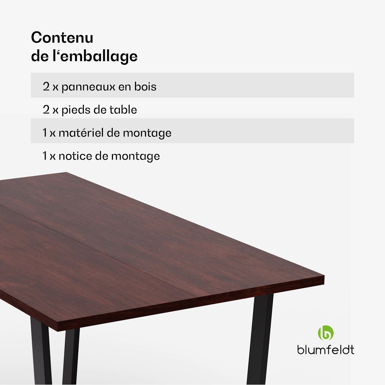 Bearsdon eettafel | tafelblad & metalen tafelpoten | industriële stijl | stabiel | modern 120 x 80 cm | Teak