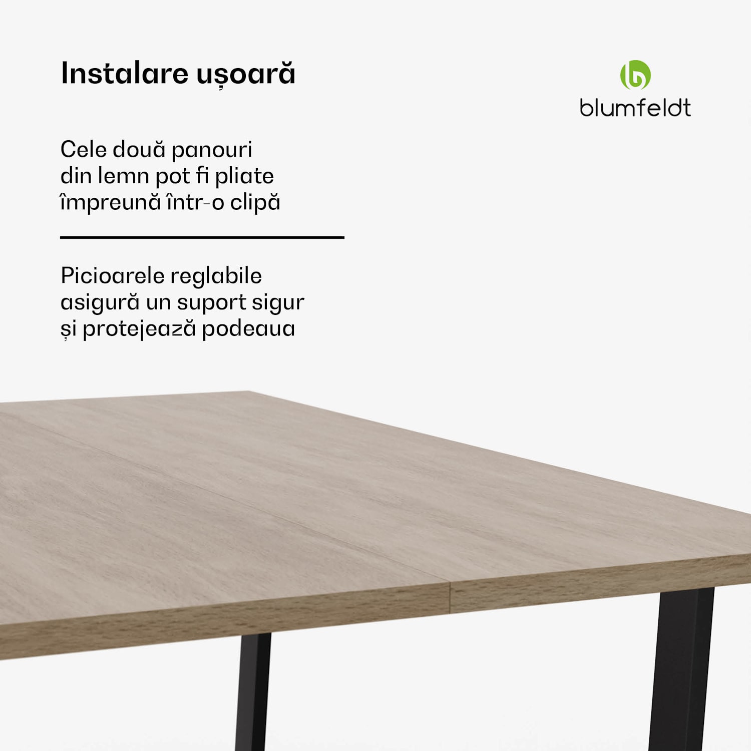 Set de sufragerie Bearsdon, blat de masă și picioare de masă din metal, stil industrial, stabil, modern 140 x 80 | Pin