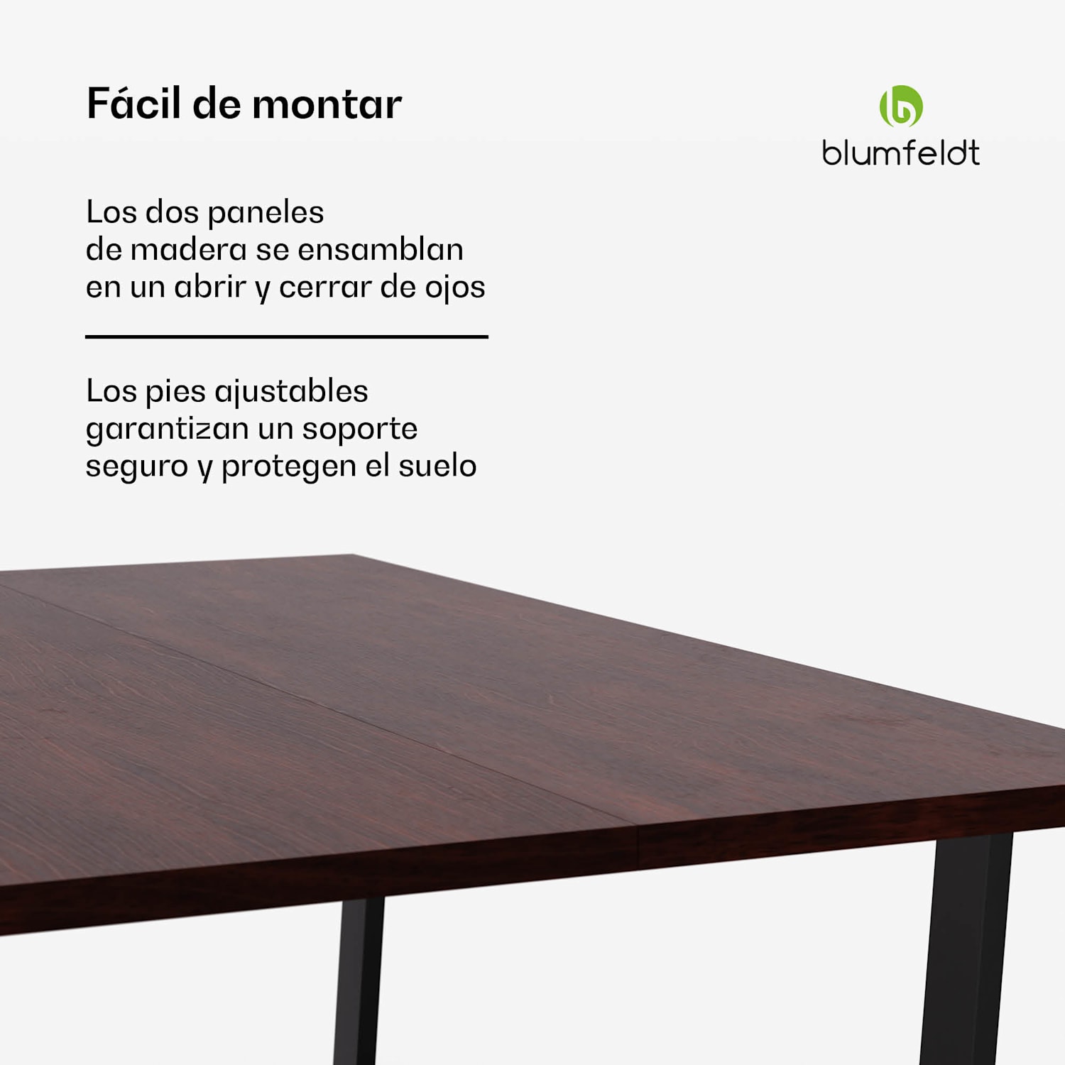 Juego de mesa de comedor Bearsdon | tablero y patas de metal | estilo industrial | estable | moderno 140 x 80 | Teca