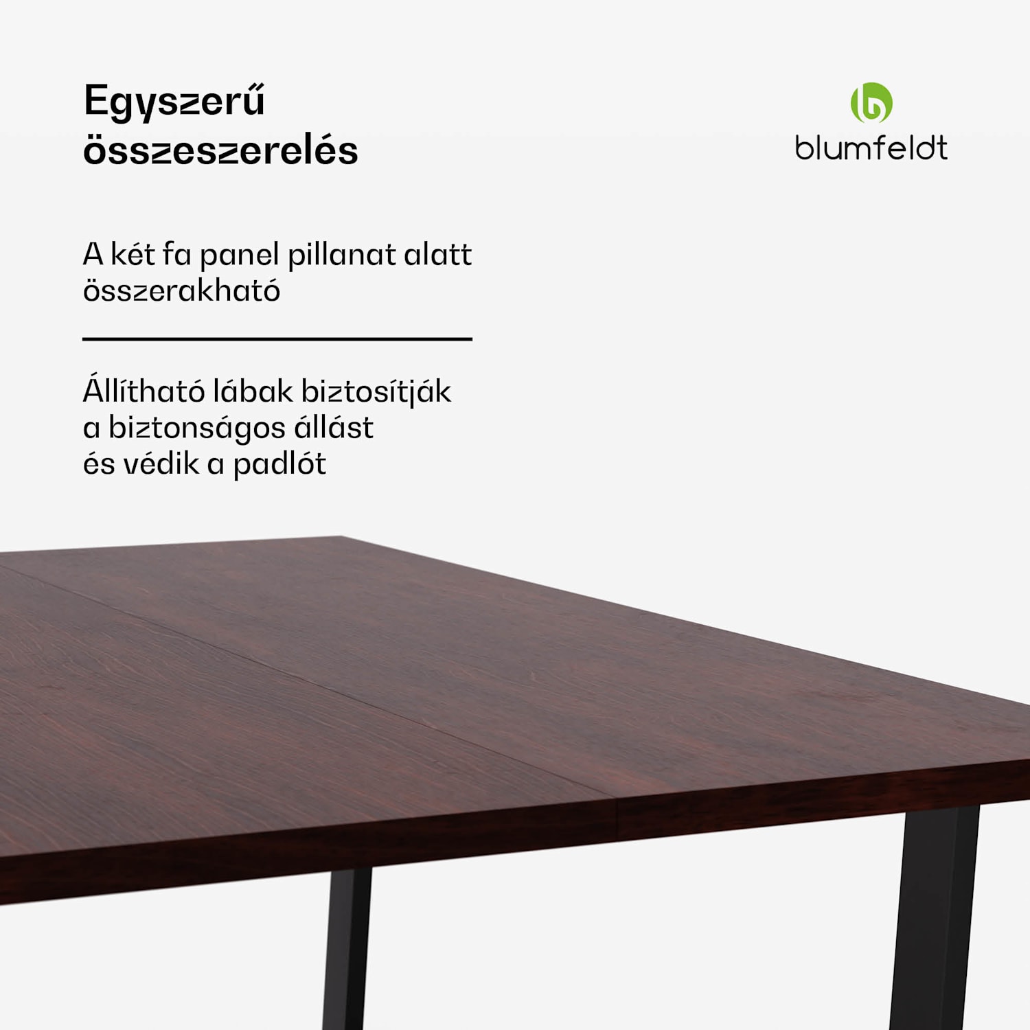 Bearsdon étkezőgarnitúra, asztallap és fém asztallábak, ipari stílus, stabil, modern 140 x 80 | Teak