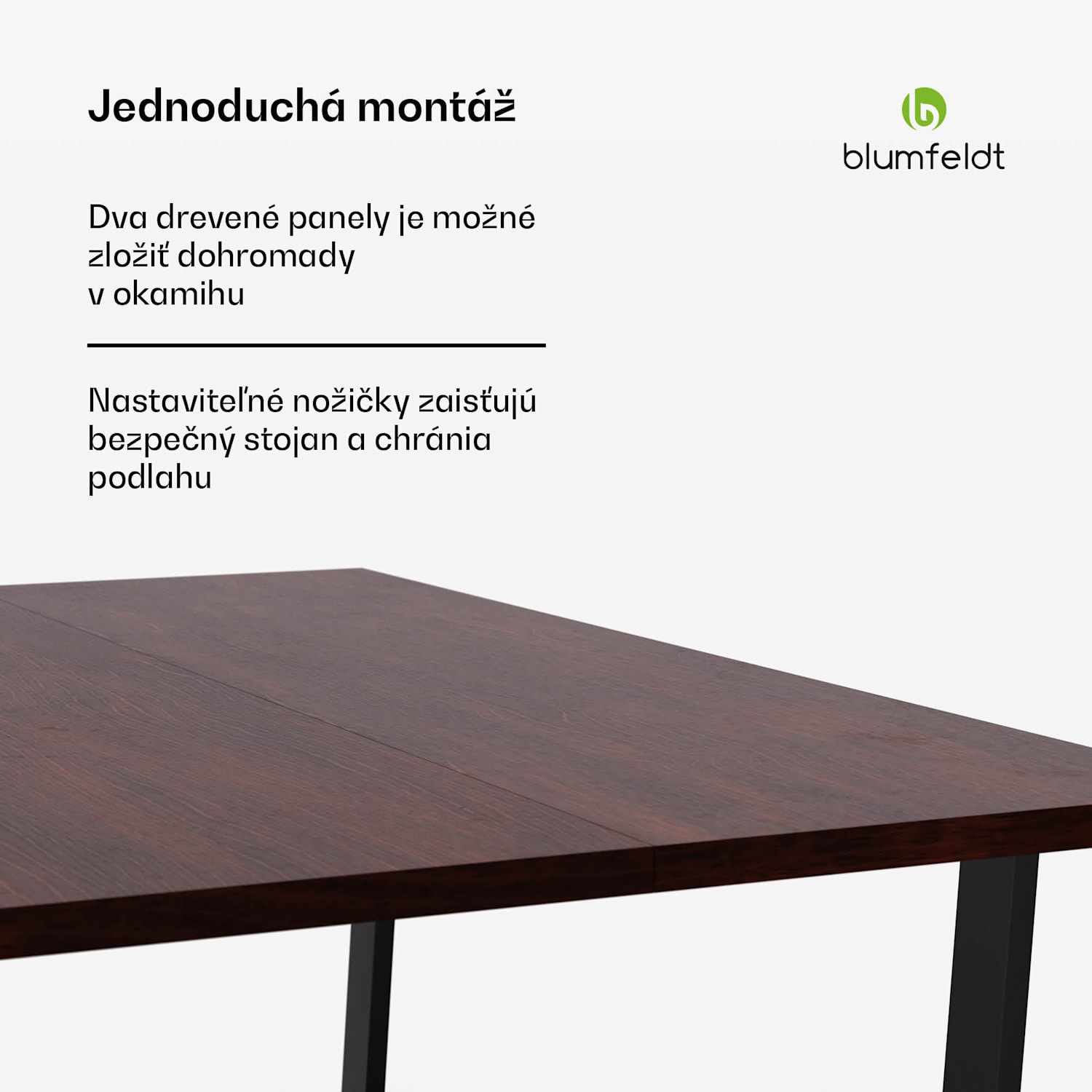 Bearsdon jedálenský set, stolová doska a kovové nohy stola, industriálny štýl, stabilný, moderný 140 x 80 | Teakové drevo