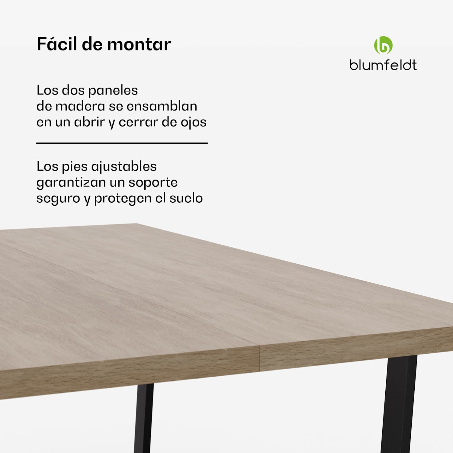 Juego de mesa de comedor Bearsdon | tablero y patas de metal | estilo industrial | estable | moderno 160 x 90 | Pino