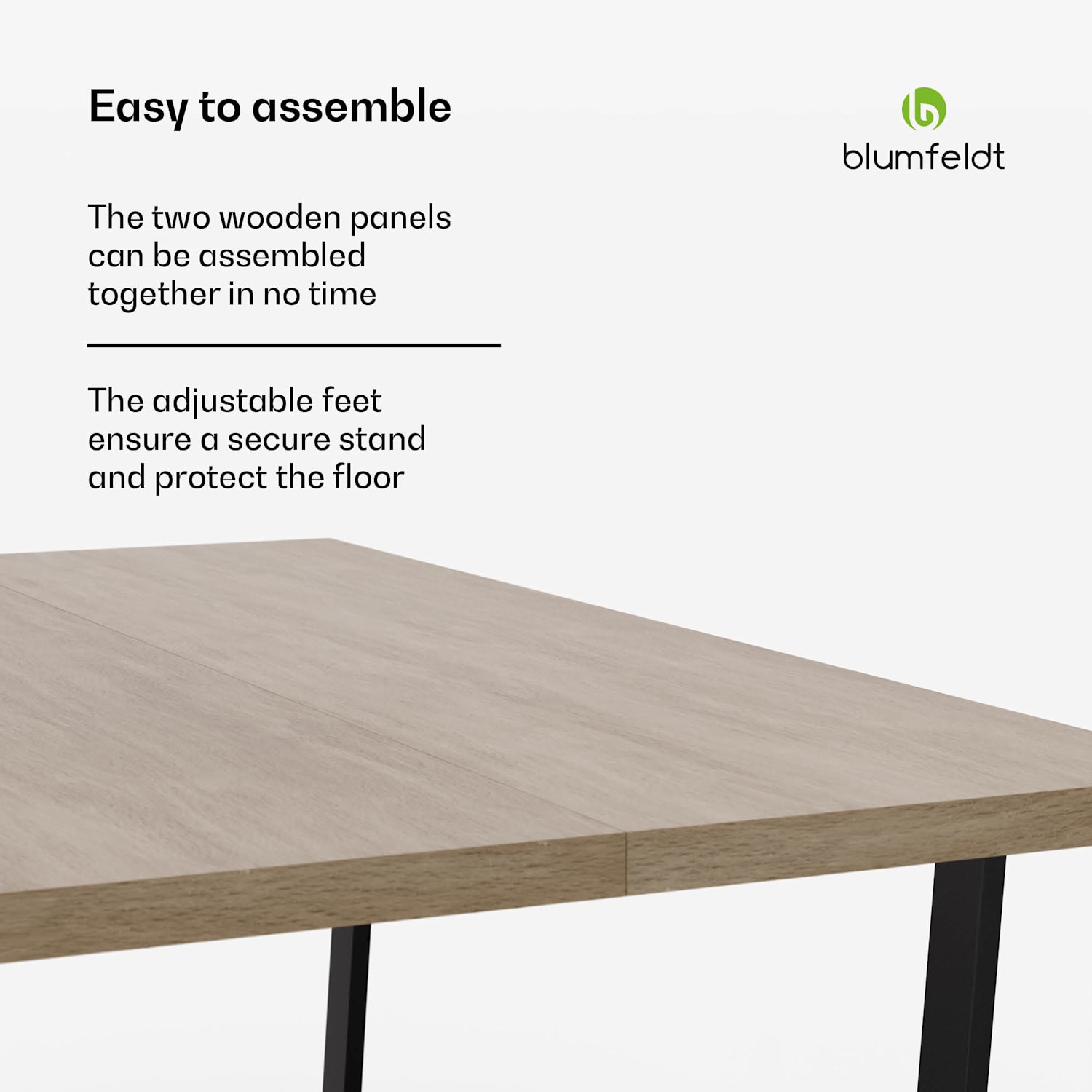 Bearsdon eettafel | tafelblad & metalen tafelpoten | industriële stijl | stabiel | modern 160 x 90 | Den