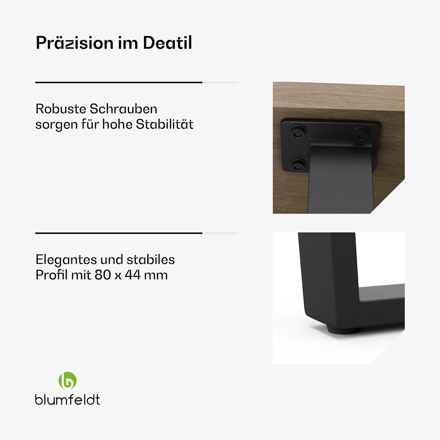 Bearsdon Esstisch Set | Tischplatte & Metall-Tischbeine | Industrial Style | stabil | modern 180 x 90 | Kiefer