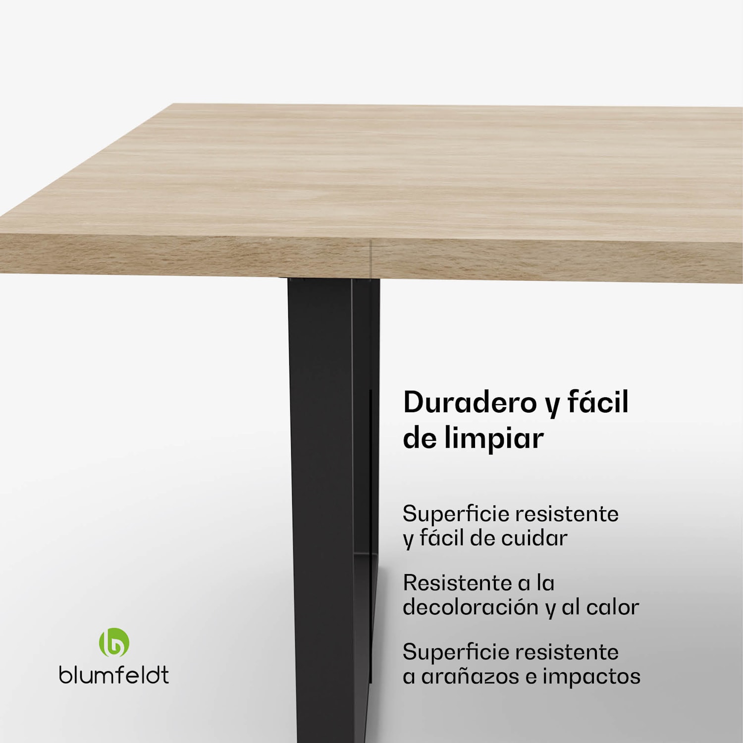 Juego de mesa de comedor Bearsdon | tablero y patas de metal | estilo industrial | estable | moderno 180 x 90 | Pino