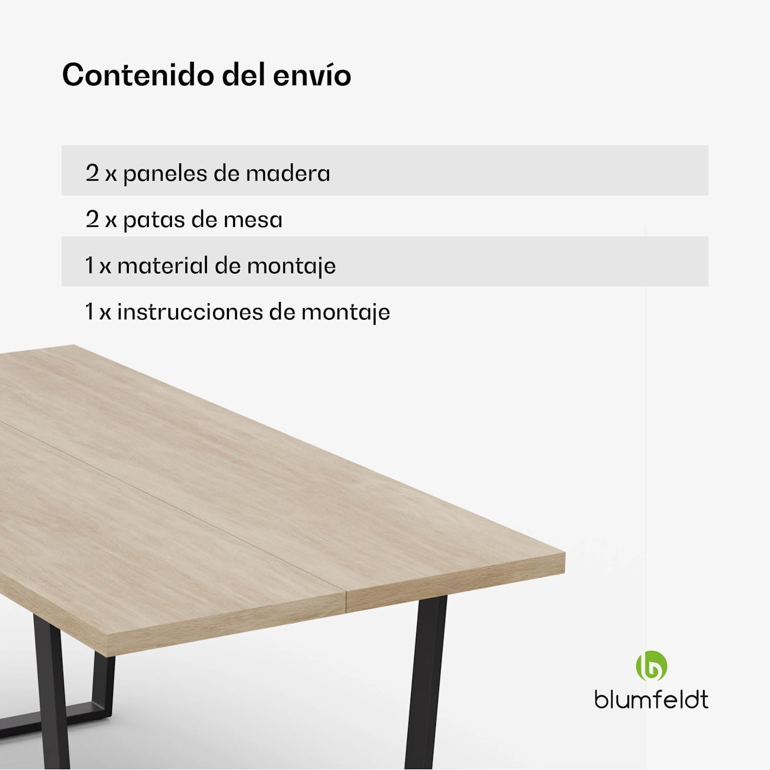 Juego de mesa de comedor Bearsdon | tablero y patas de metal | estilo industrial | estable | moderno 180 x 90 | Pino