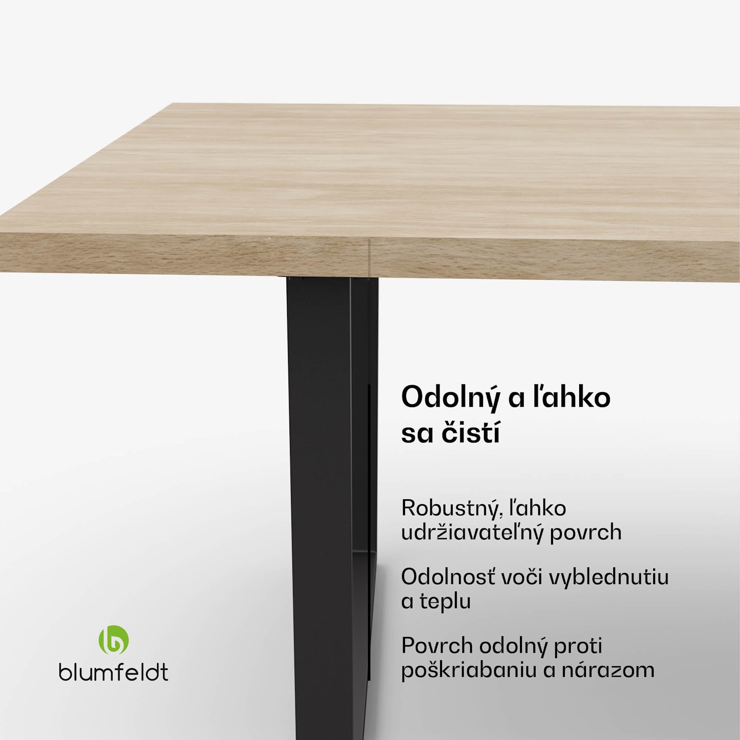 Bearsdon jedálenský set, stolová doska a kovové nohy stola, industriálny štýl, stabilný, moderný 180 x 90 | Borovica