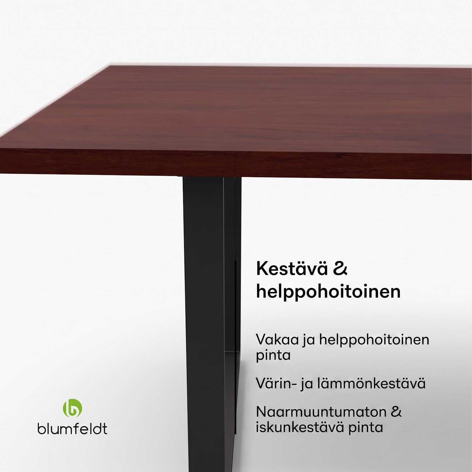 Bearsdon-ruokapöytäsetti | pöytälevy ja metalliset pöydänjalat | teollinen tyyli | vakaa | moderni 180 x 90 | Tiikki