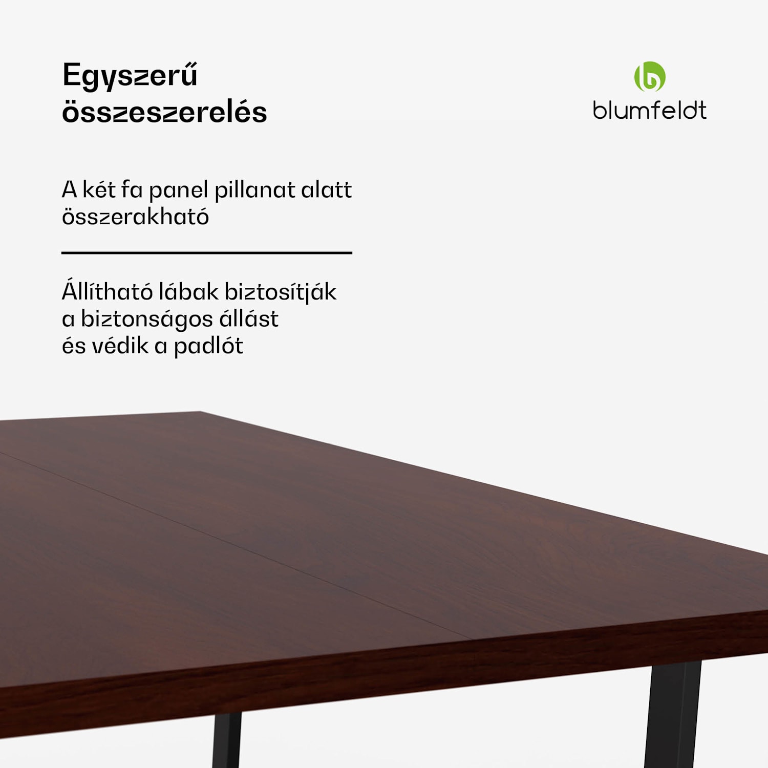 Bearsdon étkezőgarnitúra, asztallap és fém asztallábak, ipari stílus, stabil, modern 180 x 90 | Teak