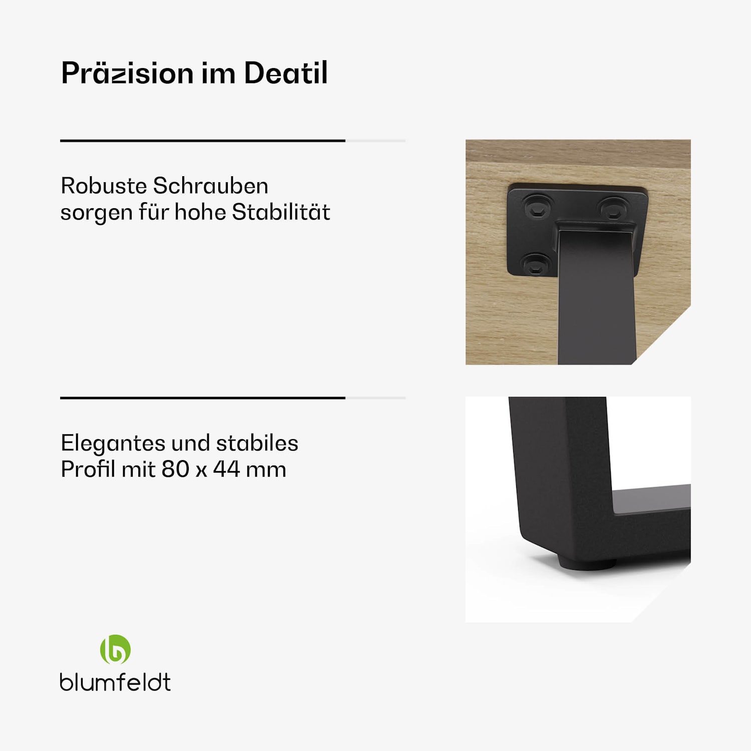 Bearsdon Esstisch Set | Tischplatte & Metall-Tischbeine | Industrial Style | stabil | modern 200 x 100 | Kiefer