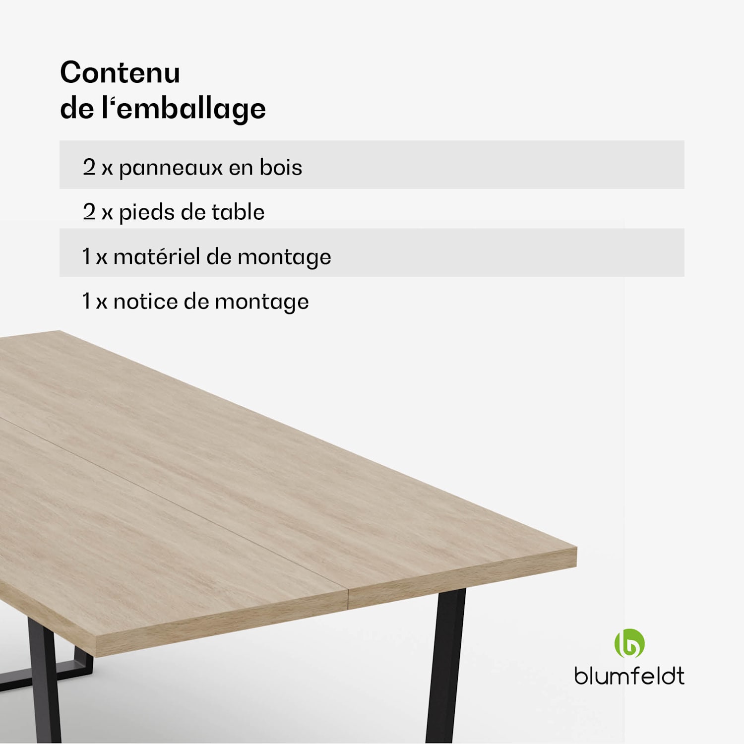 Bearsdon eettafel | tafelblad & metalen tafelpoten | industriële stijl | stabiel | modern 200 x 100 | Den