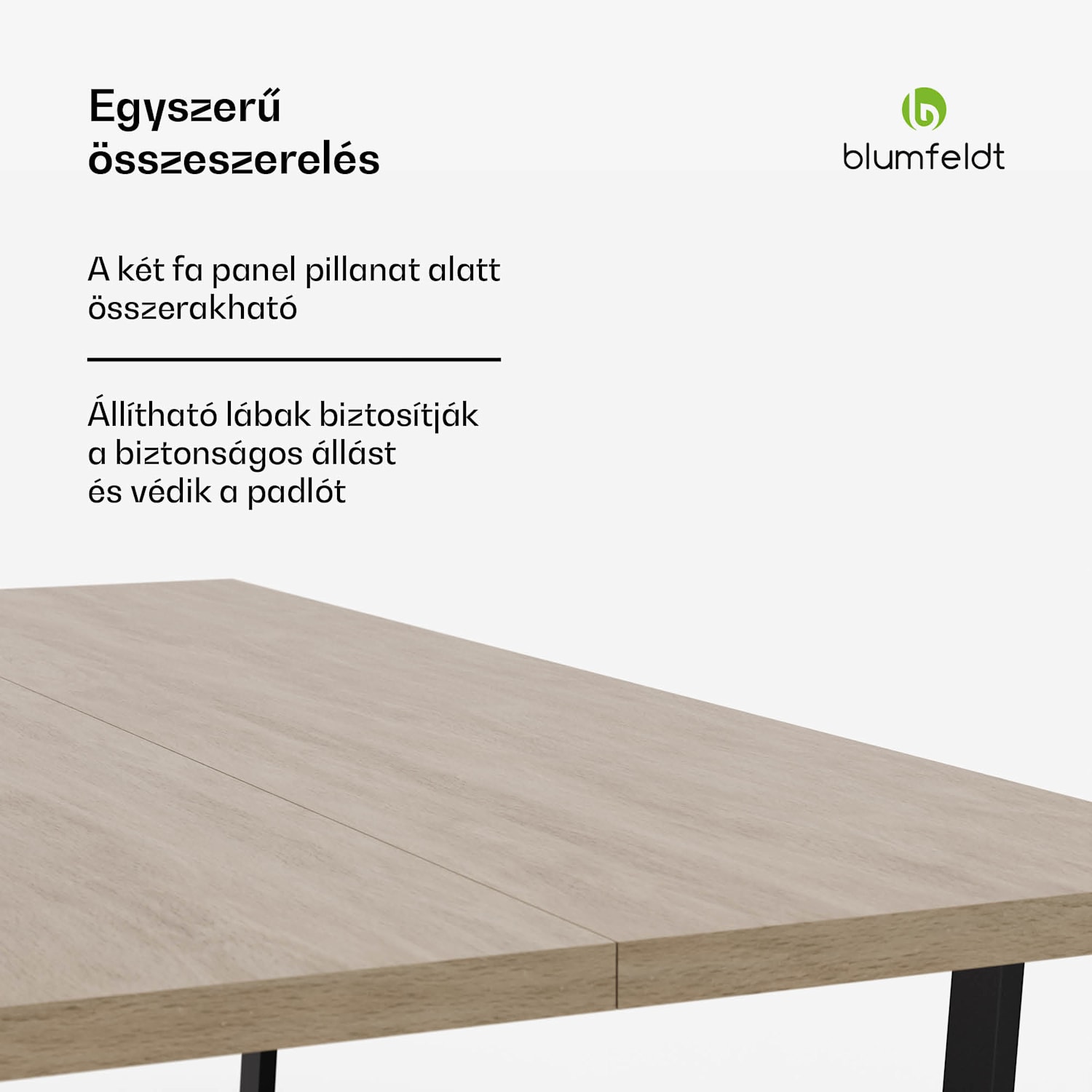 Bearsdon étkezőgarnitúra, asztallap és fém asztallábak, ipari stílus, stabil, modern 200 x 100 | Fenyő