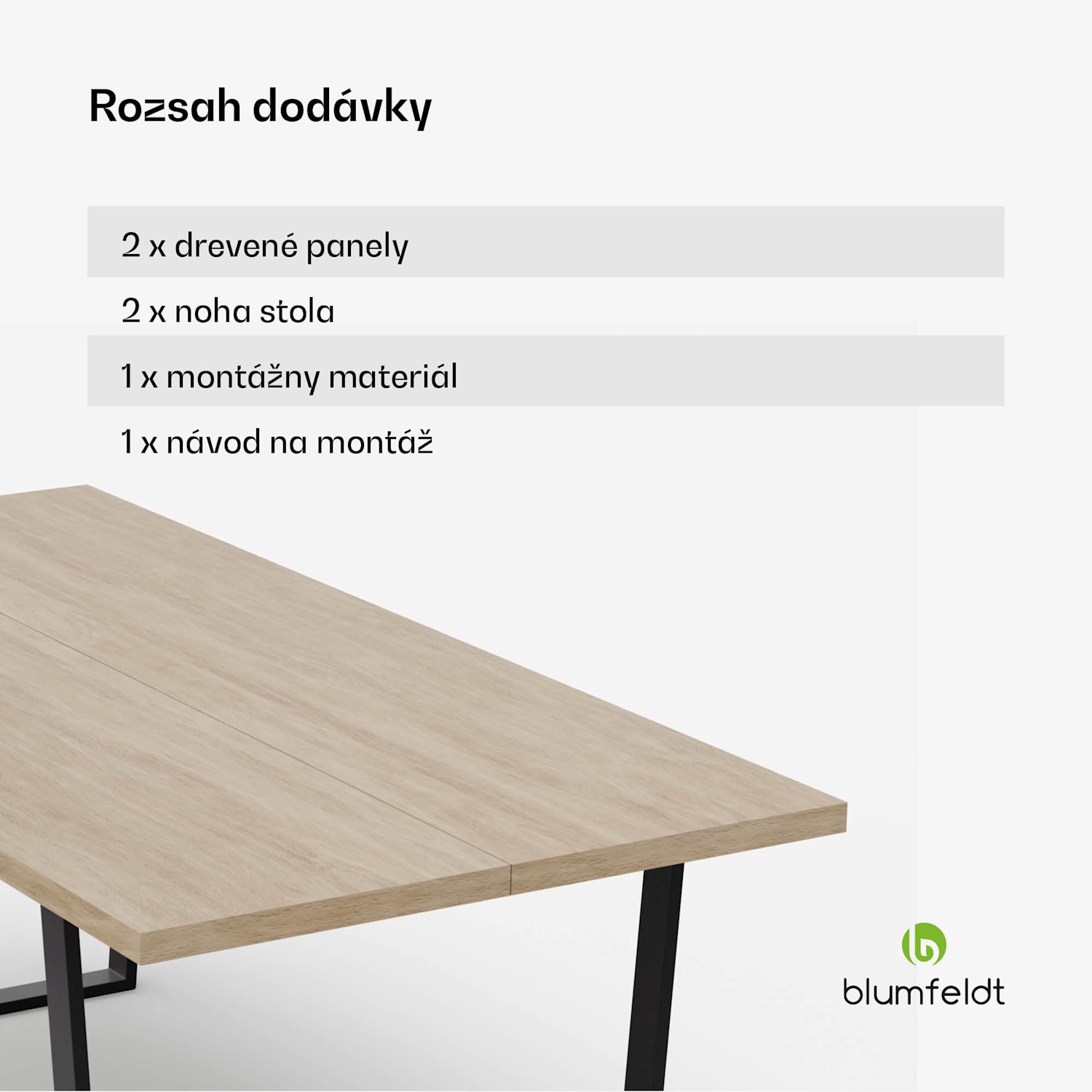 Bearsdon jedálenský set, stolová doska a kovové nohy stola, industriálny štýl, stabilný, moderný 200 x 100 | Borovica