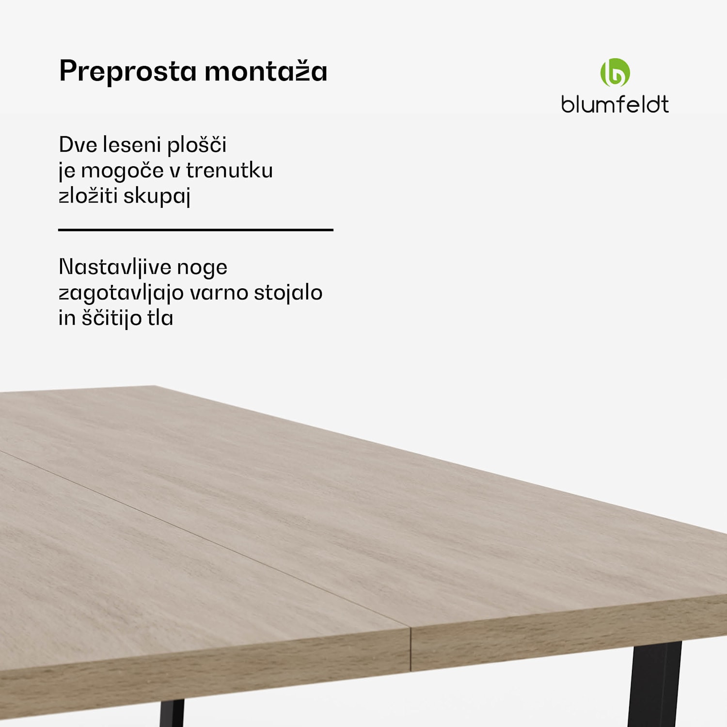 Jedilni set Bearsdon, mizna plošča in kovinske noge mize, industrijski slog, stabilno, moderno 200 x 100 | Borovec