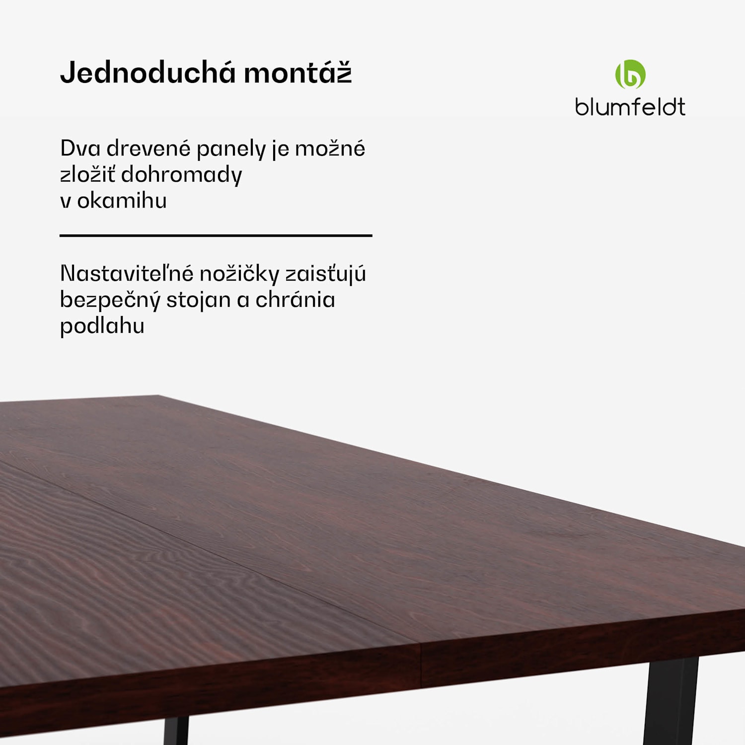 Bearsdon jedálenský set, stolová doska a kovové nohy stola, industriálny štýl, stabilný, moderný 200 x 100 | Teakové drevo