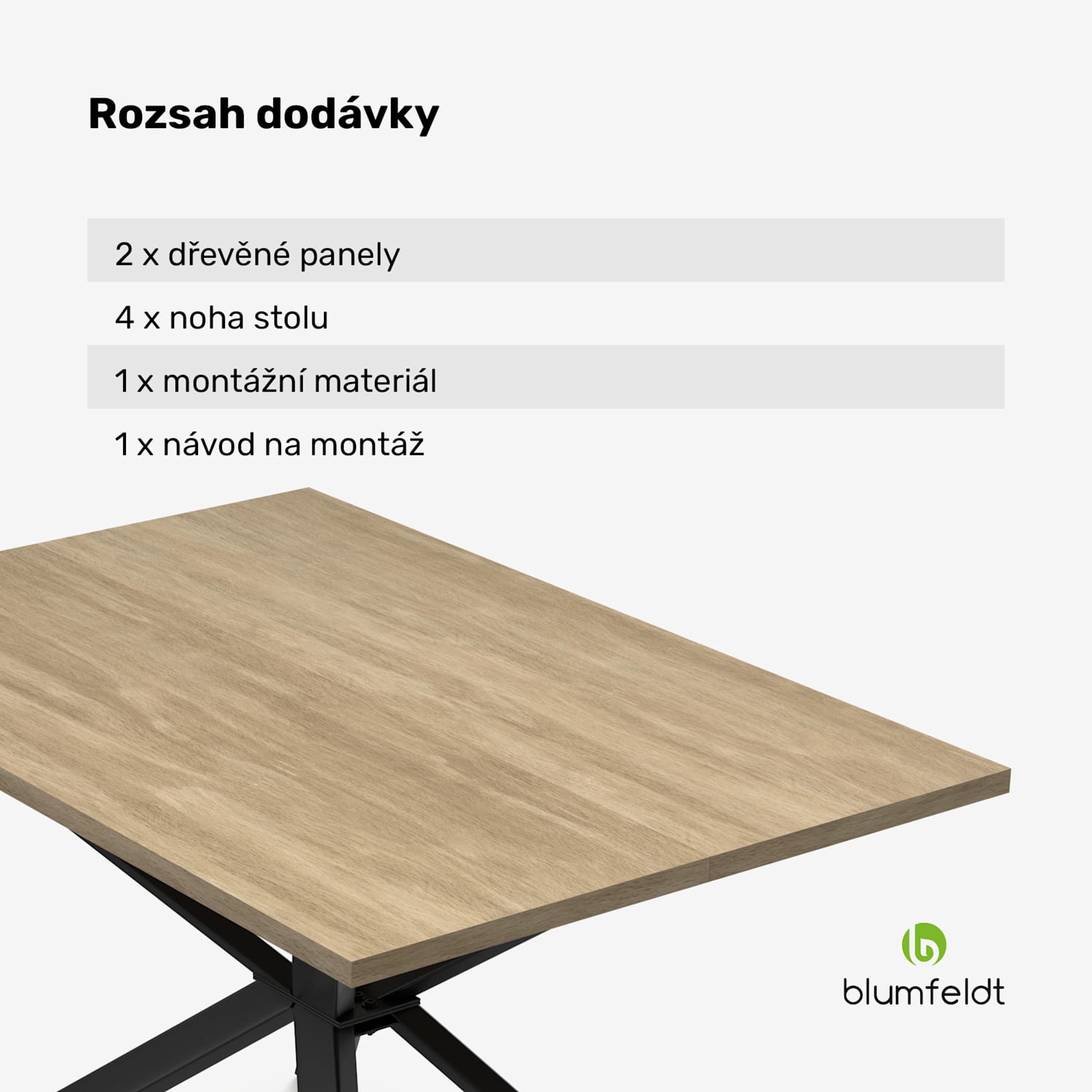 Bearsdon jídelní stůl set | deska & kovové nohy | průmyslový styl | stabilní | moderní 120 x 80 cm | Borovice