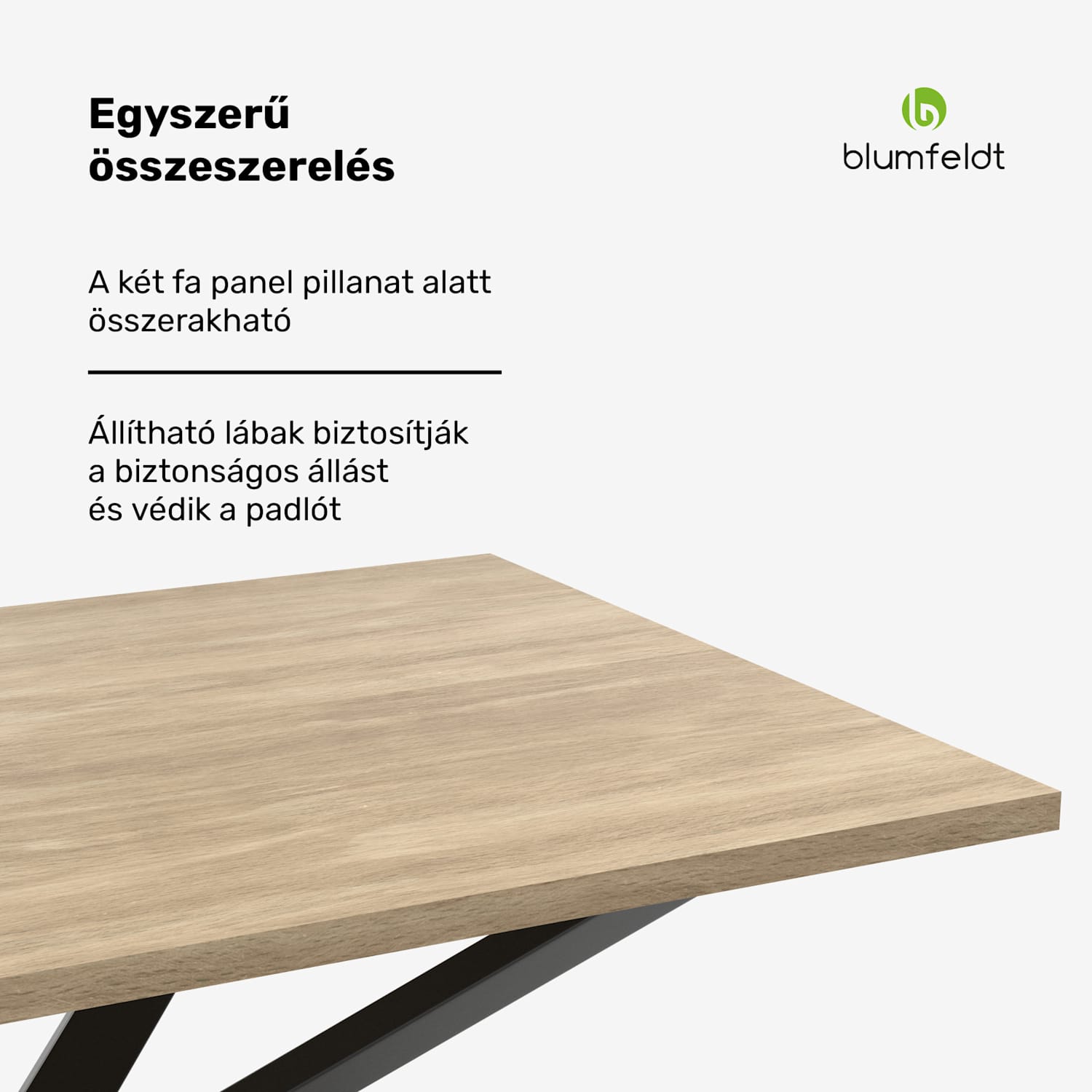 Bearsdon étkezőasztal szett | asztallap és fém asztallábak | ipari stílus | stabil | modern 120 x 80 cm | Fenyő