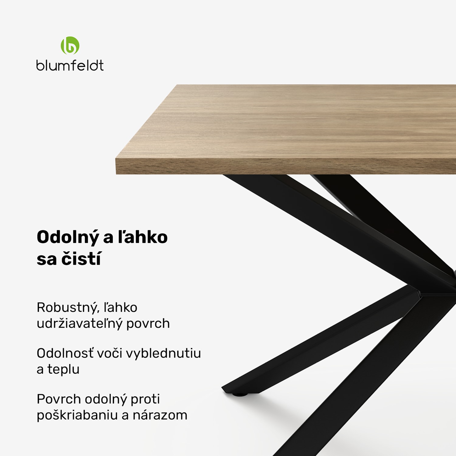 Bearsdon jedálenská súprava | doska stola & kovové nohy | industriálny štýl | stabilná | moderná 120 x 80 cm | Borovica