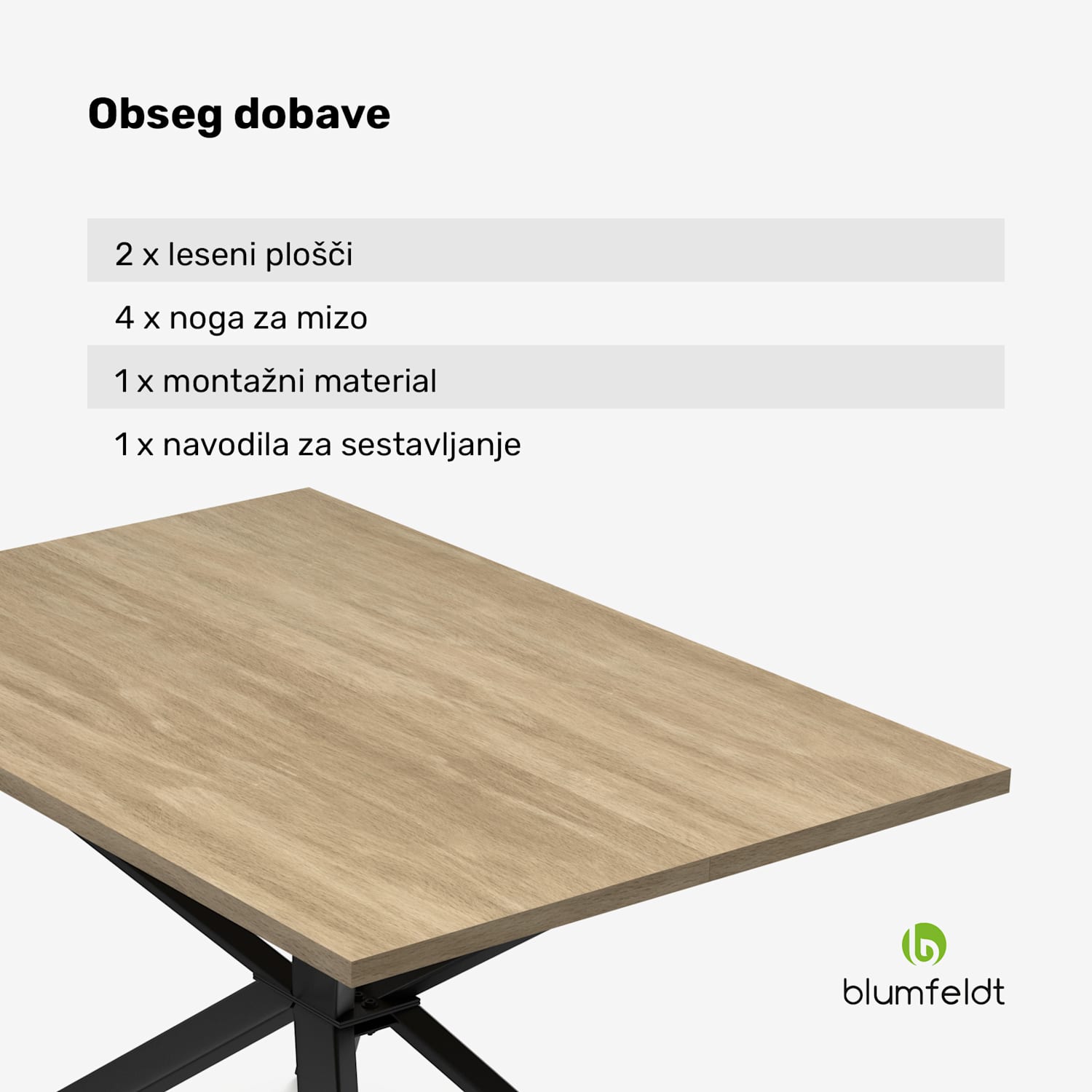 Bearsdon jedilna miza komplet | plošča in kovinske noge | industrijski slog | stabilno | moderno 120 x 80 cm | Borovec