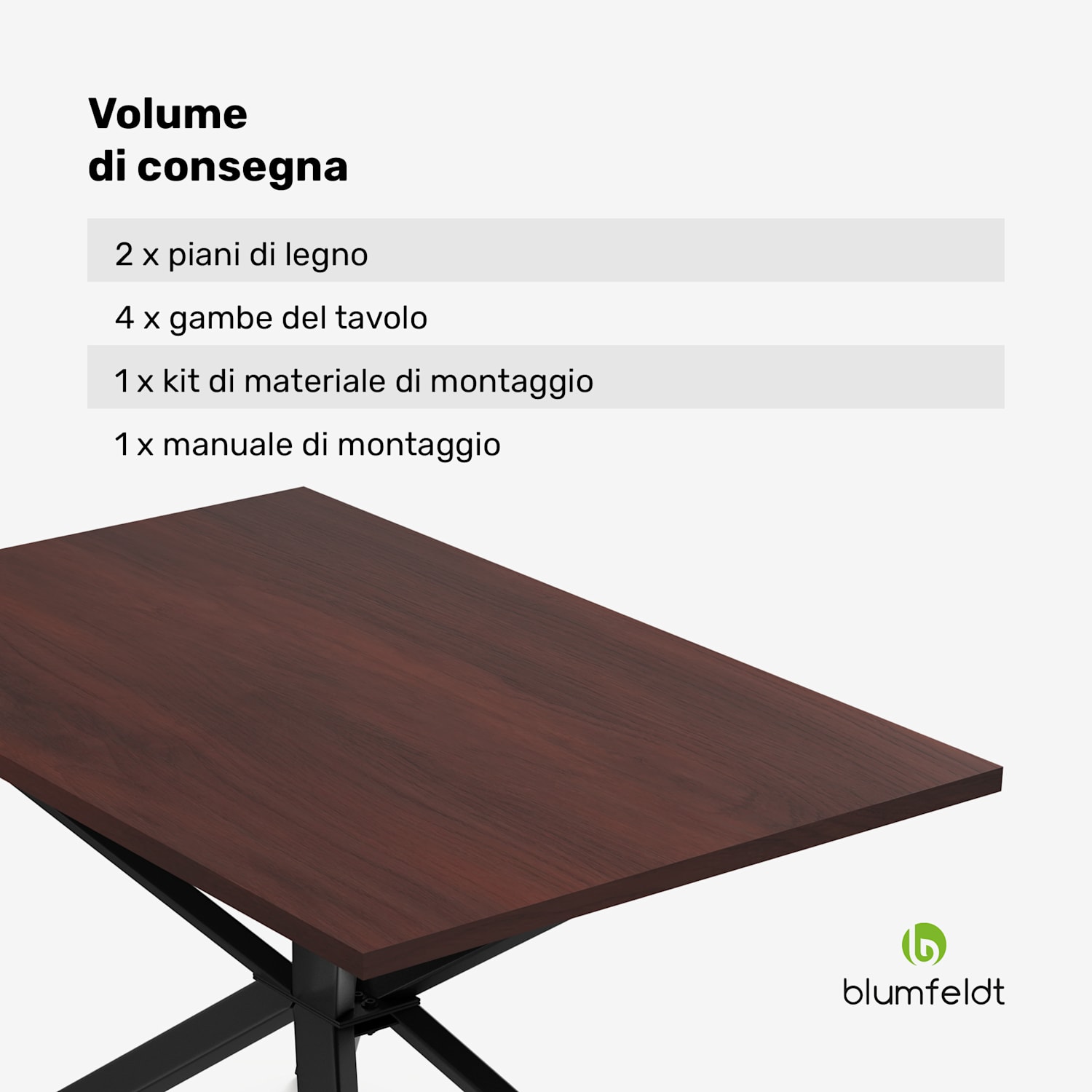 Set tavolo da pranzo Bearsdon | piano tavolo e gambe in metallo | stile industriale | stabile | moderno 120 x 80 cm | Teak