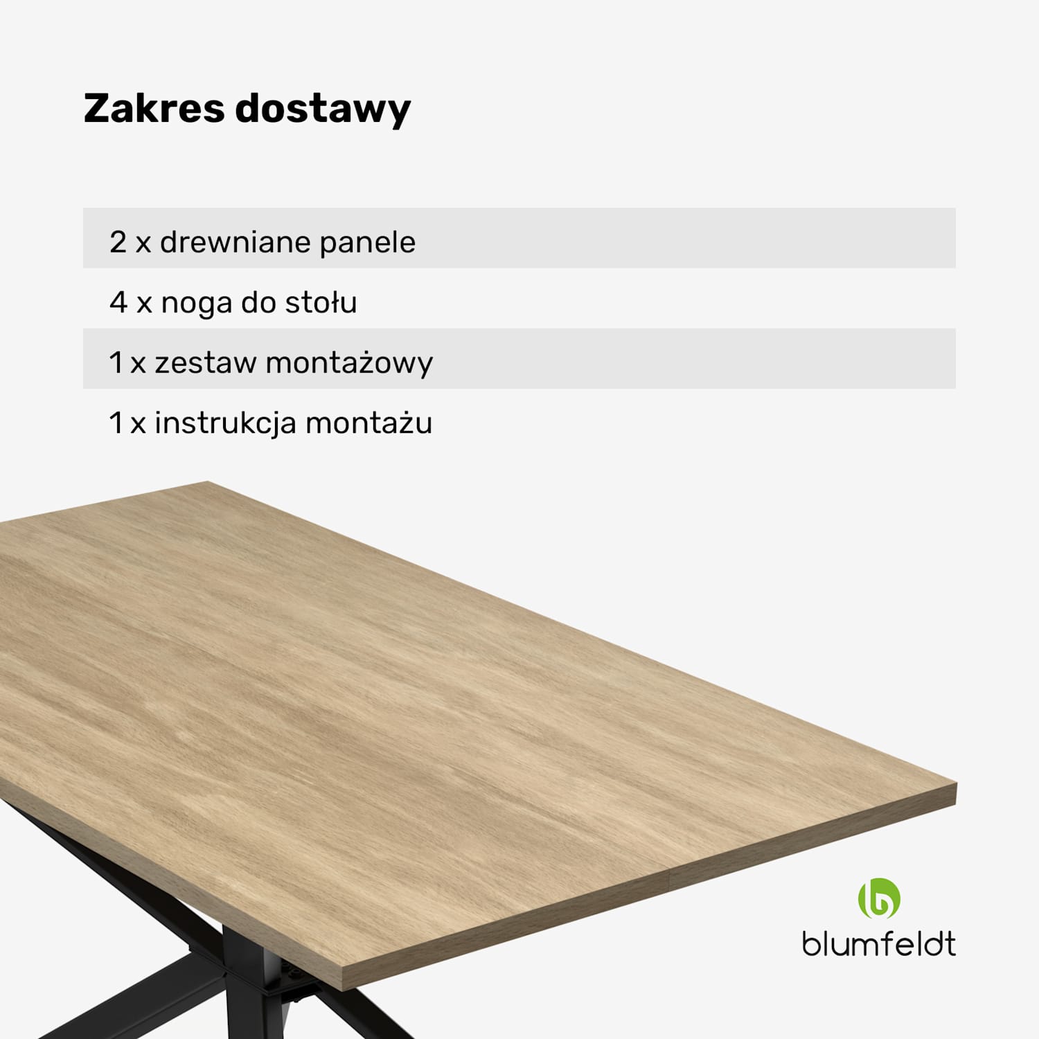Bearsdon zestaw stołu jadalnianego | blat i metalowe nogi stołu | styl industrialny | stabilny | nowoczesny 140 x 80 | Sosna