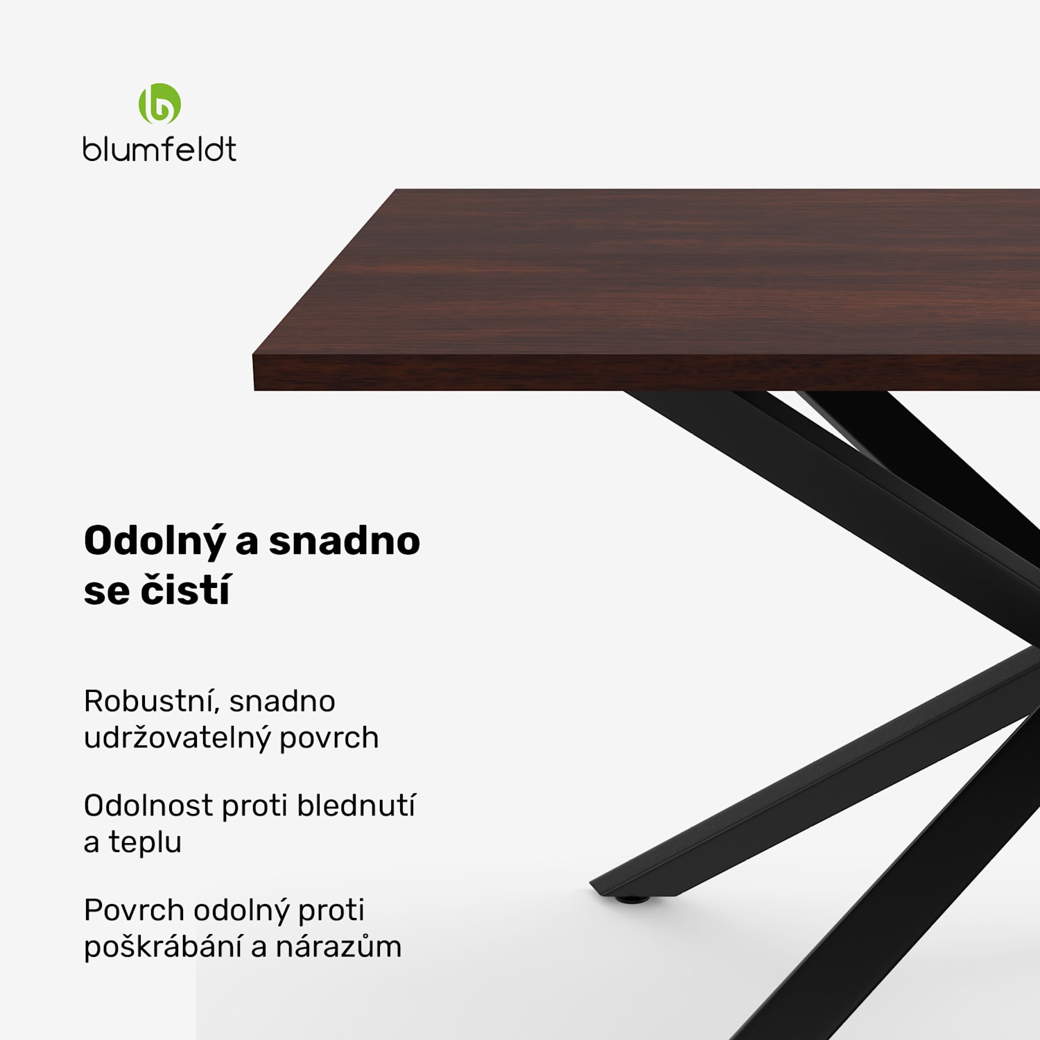 Bearsdon jídelní stůl set | deska & kovové nohy | průmyslový styl | stabilní | moderní 140 x 80 | Teakové dřevo