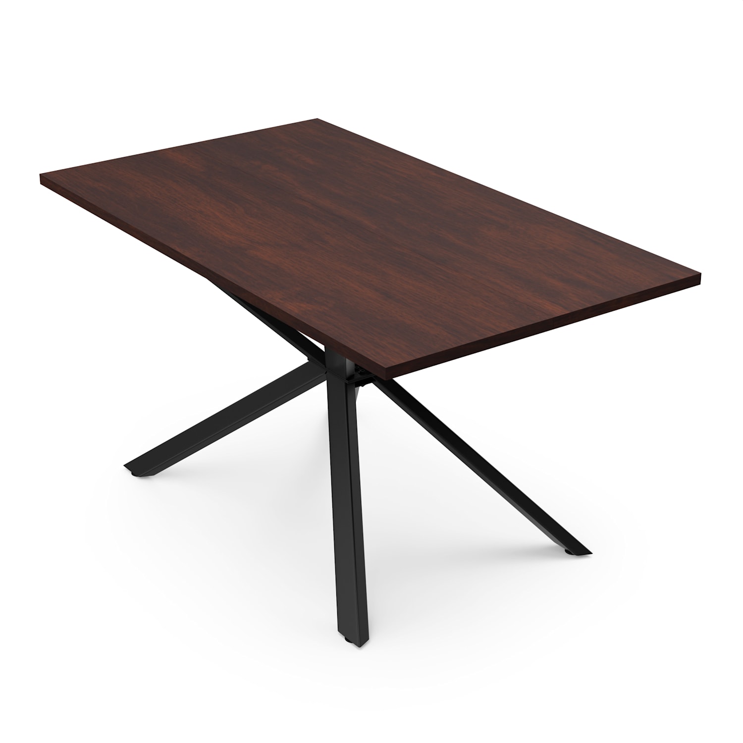 Bearsdon Esstisch Set | Tischplatte & Metall-Tischbeine | Industrial Style | stabil | modern 140 x 80 | Teakholz