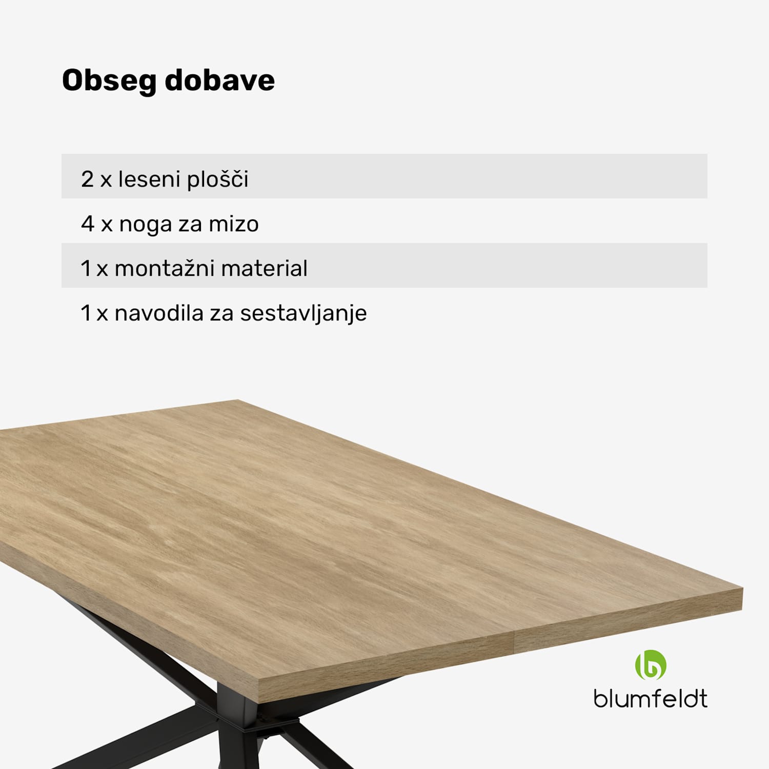Bearsdon jedilna miza komplet | plošča in kovinske noge | industrijski slog | stabilno | moderno 160 x 90 | Borovec
