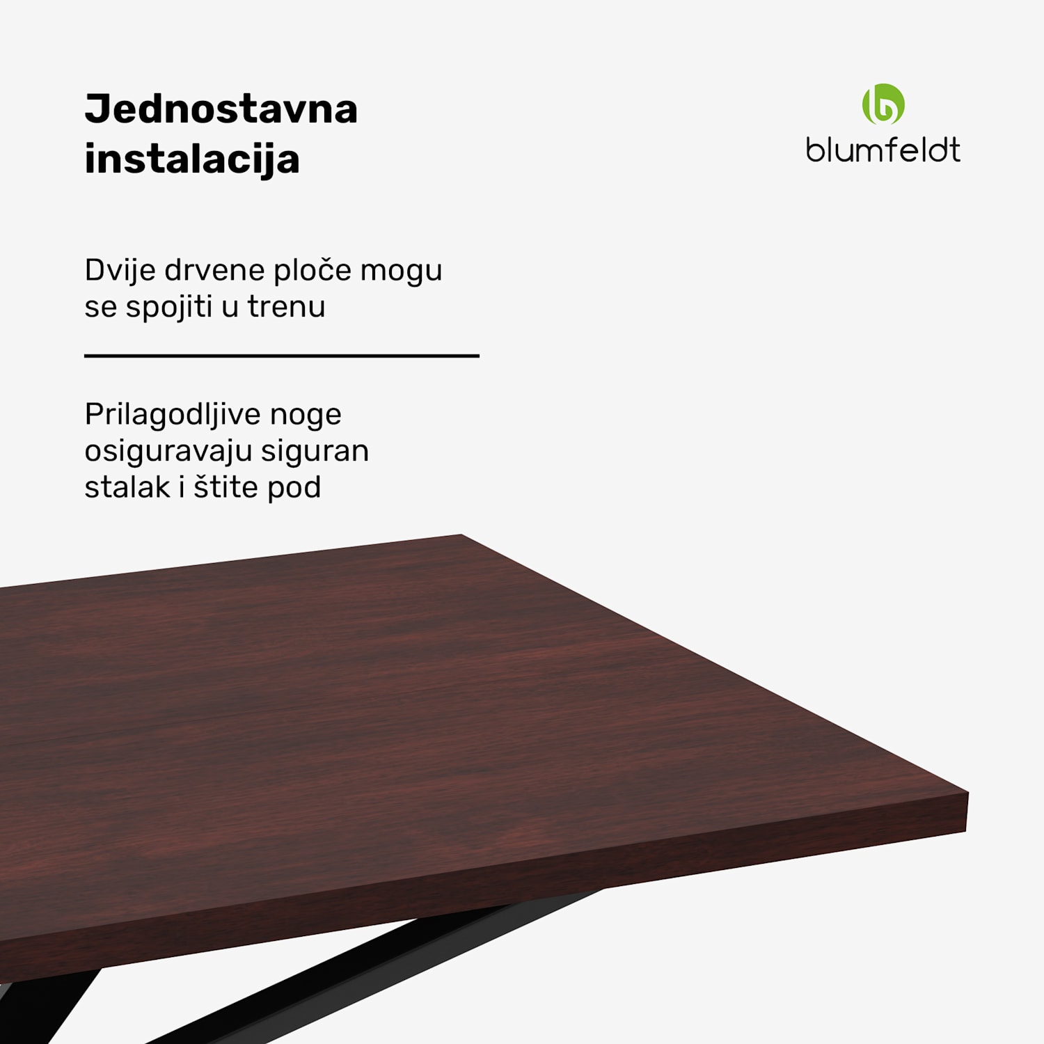 Bearsdon set blagovaonskog stola | ploča stola i metalne noge | industrijski stil | stabilan | moderan 160 x 90 | Tikovina