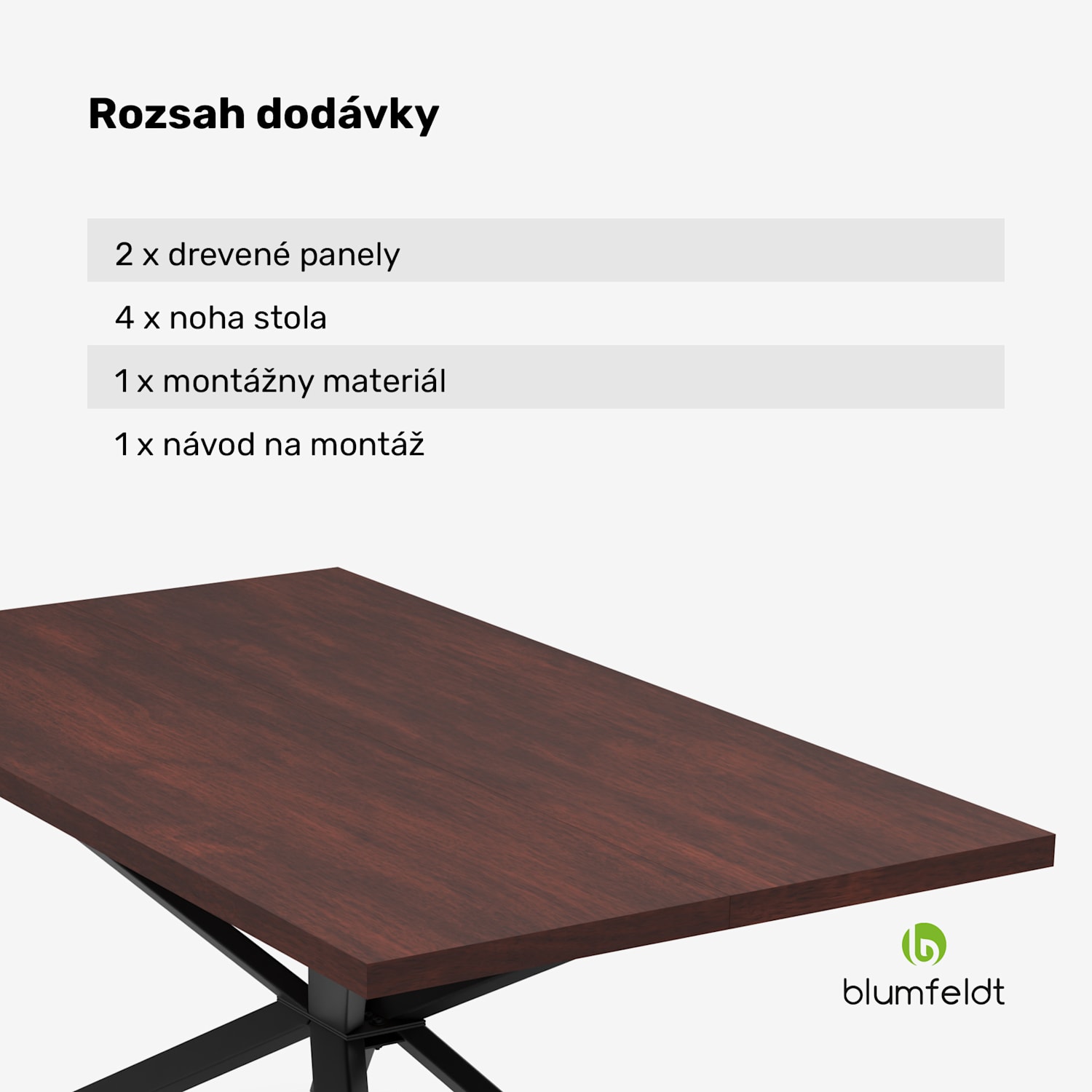 Bearsdon jedálenská súprava | doska stola & kovové nohy | industriálny štýl | stabilná | moderná 160 x 90 | Teakové drevo