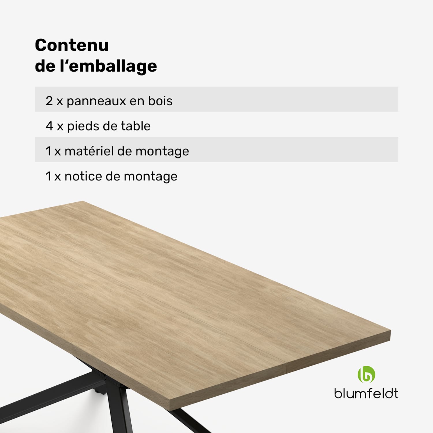 Set de table à manger Bearsdon | Plateau & pieds de table en métal | Style industriel | stable | moderne 180 x 90 | Pin