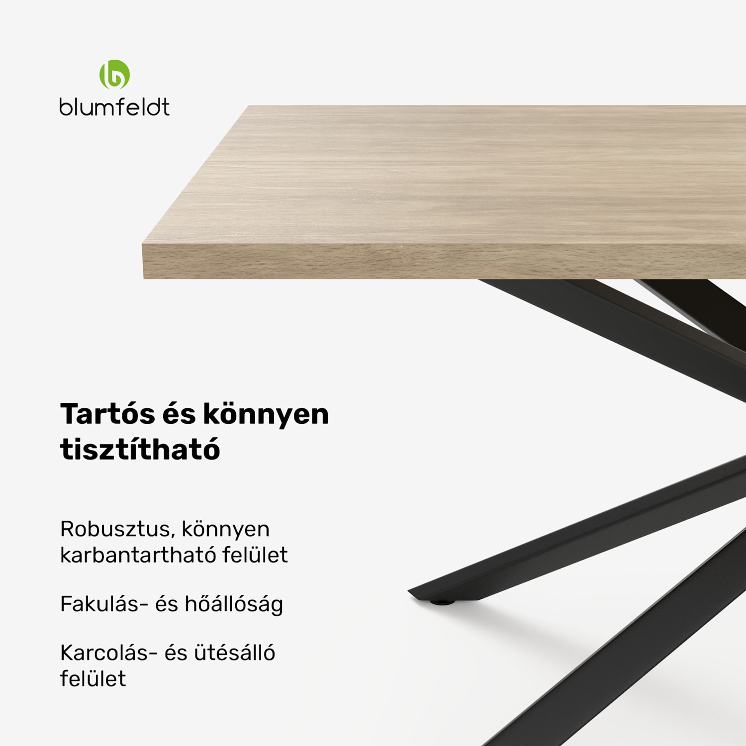 Bearsdon étkezőasztal szett | asztallap és fém asztallábak | ipari stílus | stabil | modern 180 x 90 | Fenyő