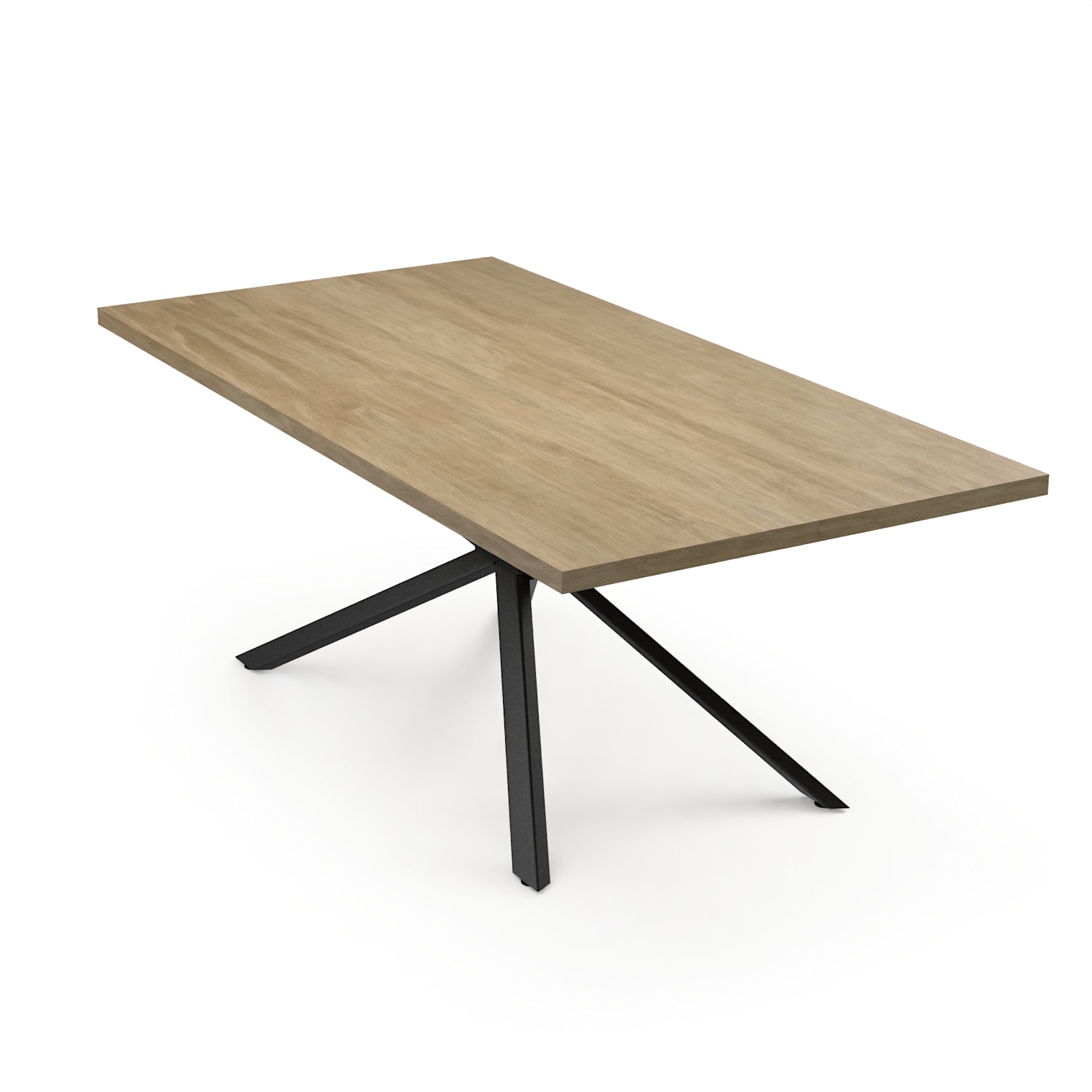 Bearsdon Esstisch Set | Tischplatte & Metall-Tischbeine | Industrial Style | stabil | modern 200 x 100 | Kiefer
