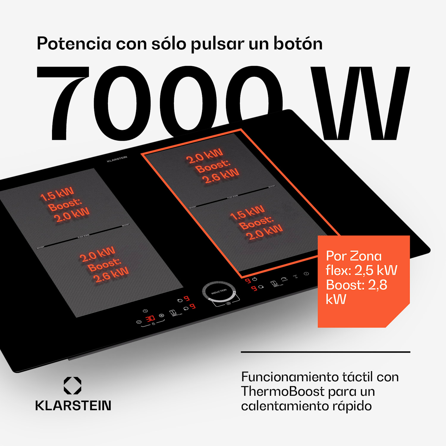 Gourmet duo | campana extractora y placa de inducción | potente y moderno 