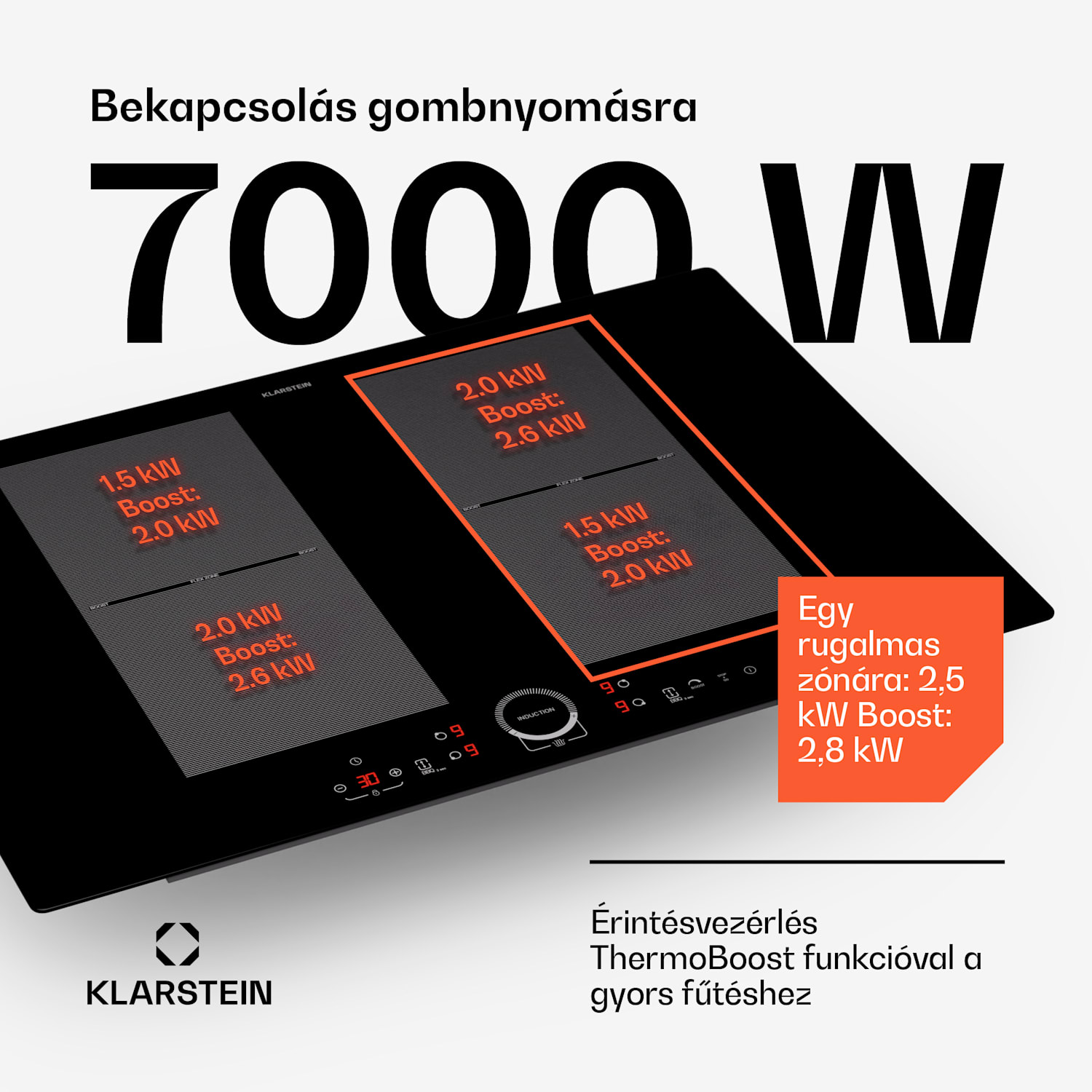 Gourmet duo, páraelszívó és indukciós főzőlap, erős és modern 