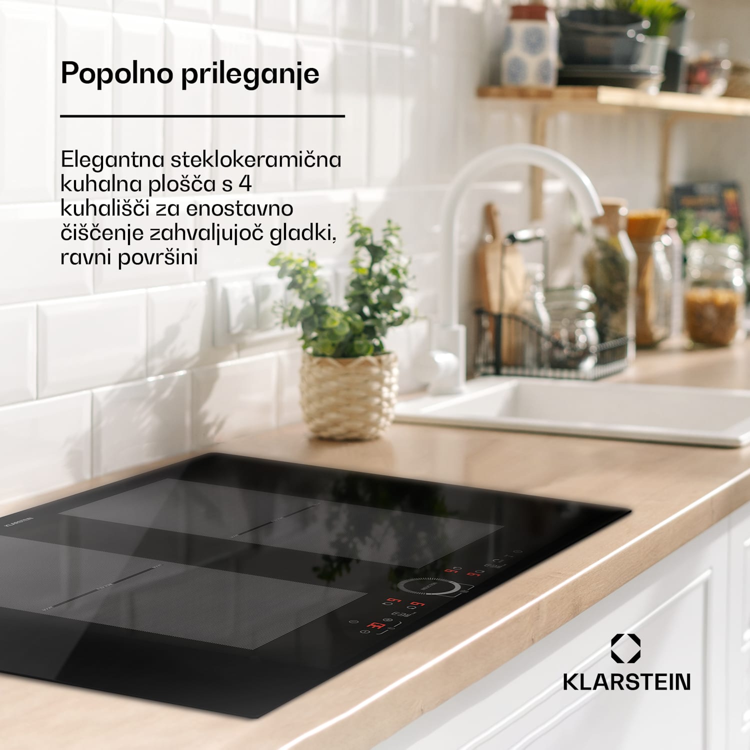 Gourmet duo, kuhinjska napa in indukcijska kuhalna plošča, zmogljiva in sodobna 