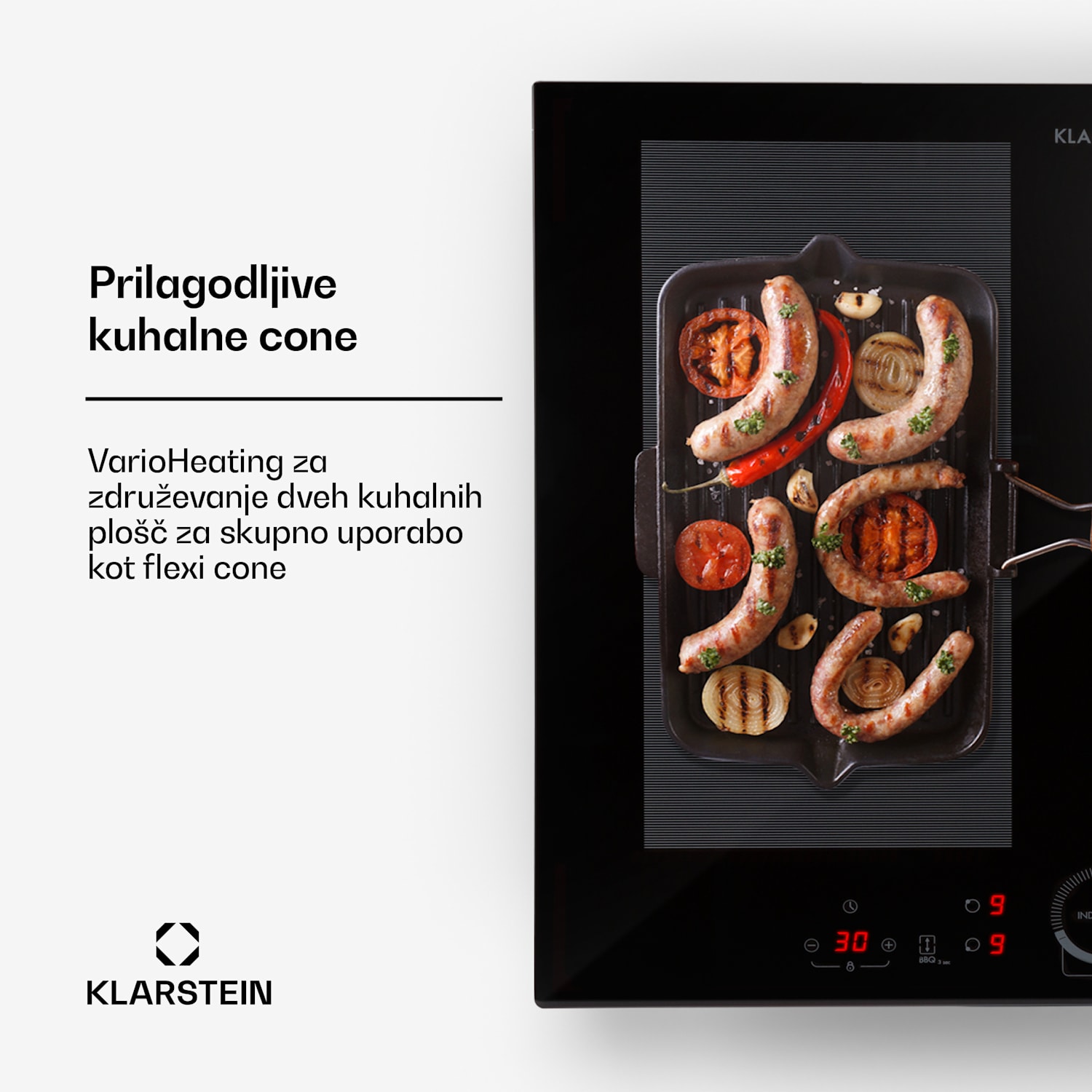 Gourmet duo, kuhinjska napa in indukcijska kuhalna plošča, zmogljiva in sodobna 