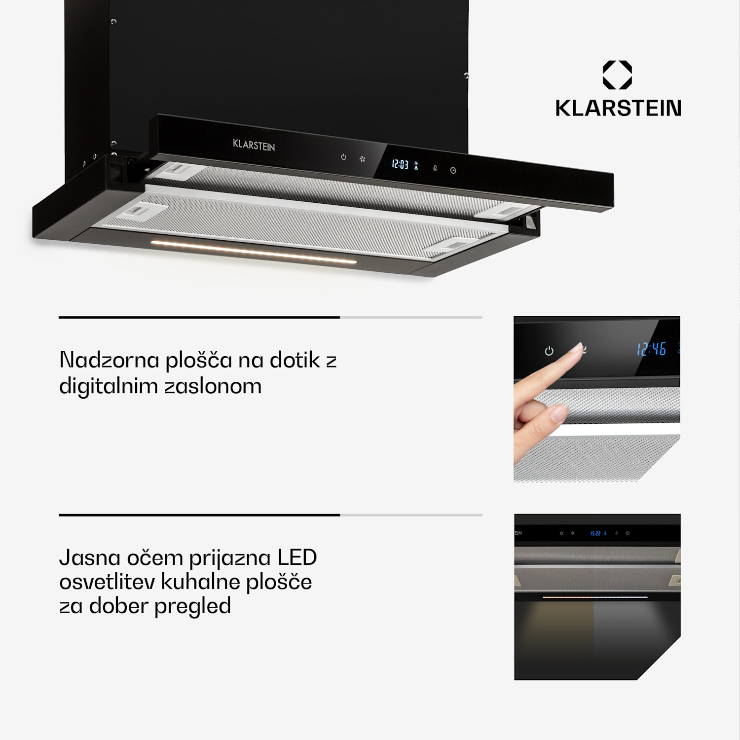 Gourmet duo, kuhinjska napa in indukcijska kuhalna plošča, zmogljiva in sodobna 