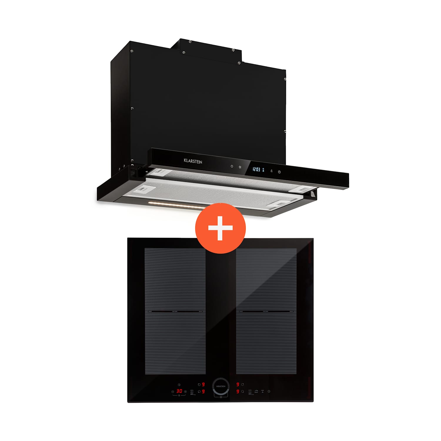 Gourmet duo, okap i płyta indukcyjna, mocna i nowoczesna 