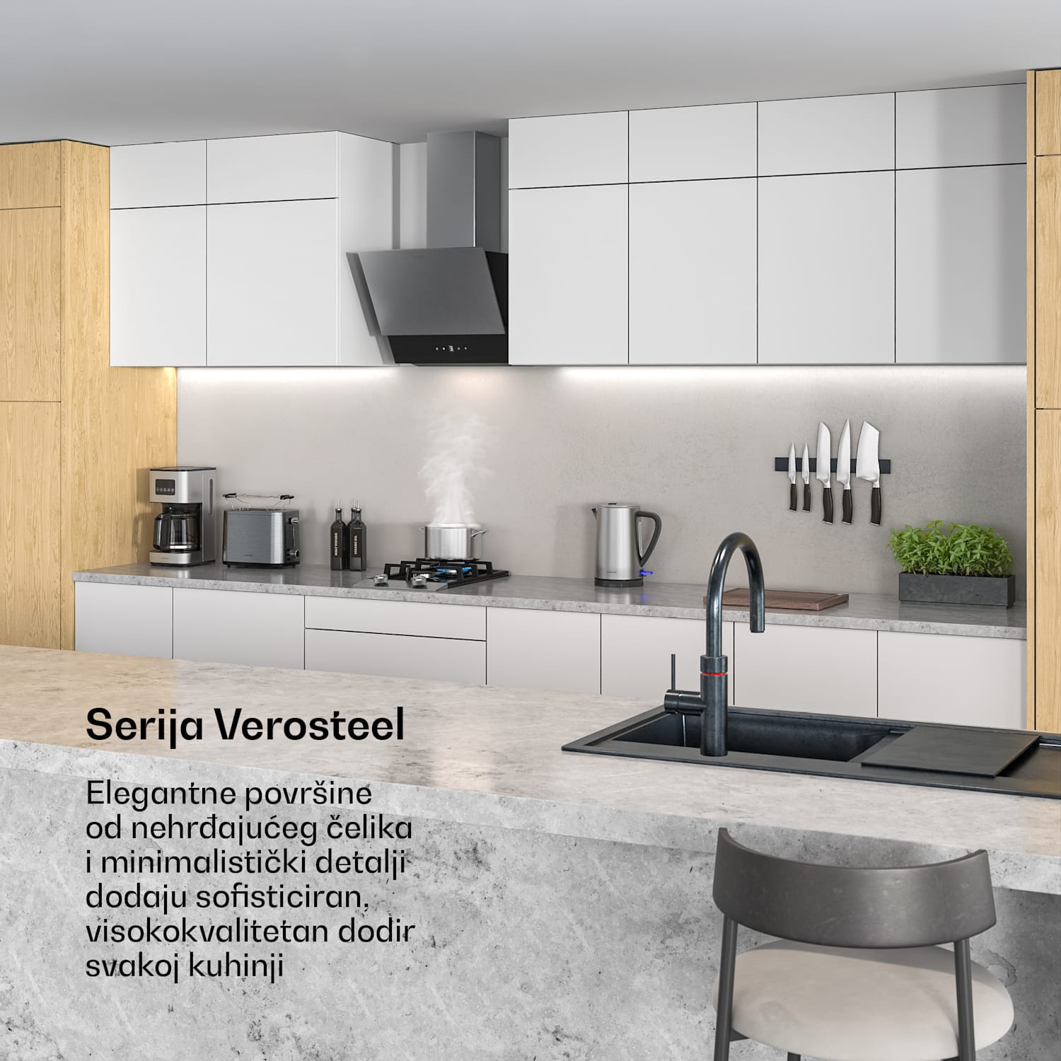 Verosteel set za doručak, toster, kuhalo za vodu i aparat za kavu  3er-Set