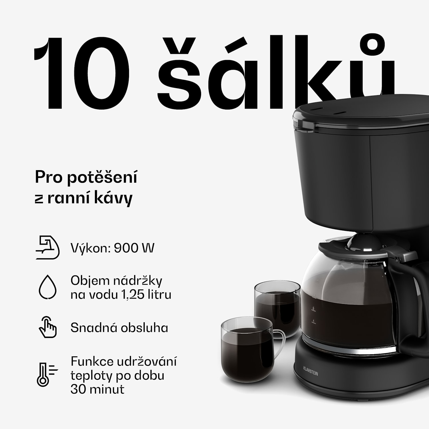 Velaire snídaňová sada | topinkovač, rychlovarná konvice a kávovar | 800 W | 10 šálků | 1,7 l 3er-Set