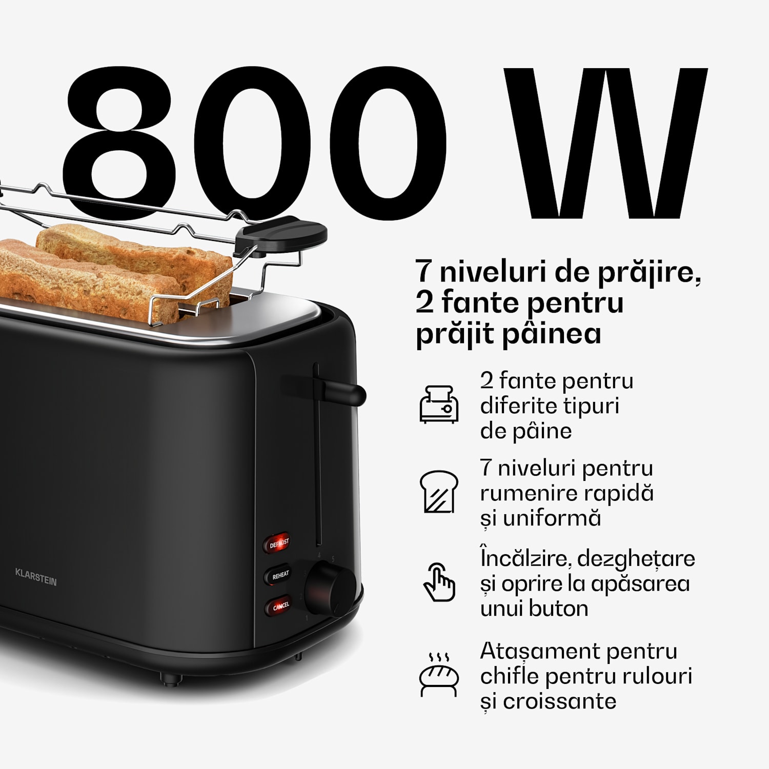 Set de mic dejun Velaire | prăjitor de pâine, fierbător electric și aparat de cafea | 800 W | 10 cești | 1,7 l 3er-Set