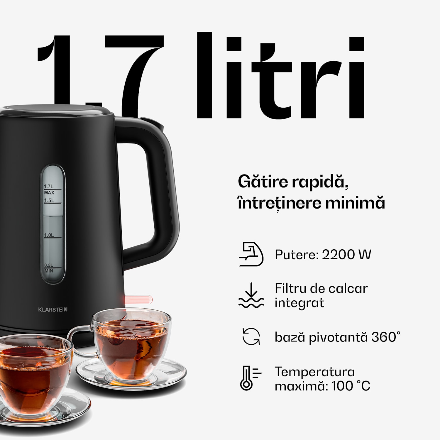 Set de mic dejun Velaire | prăjitor de pâine, fierbător electric și aparat de cafea | 800 W | 10 cești | 1,7 l 3er-Set