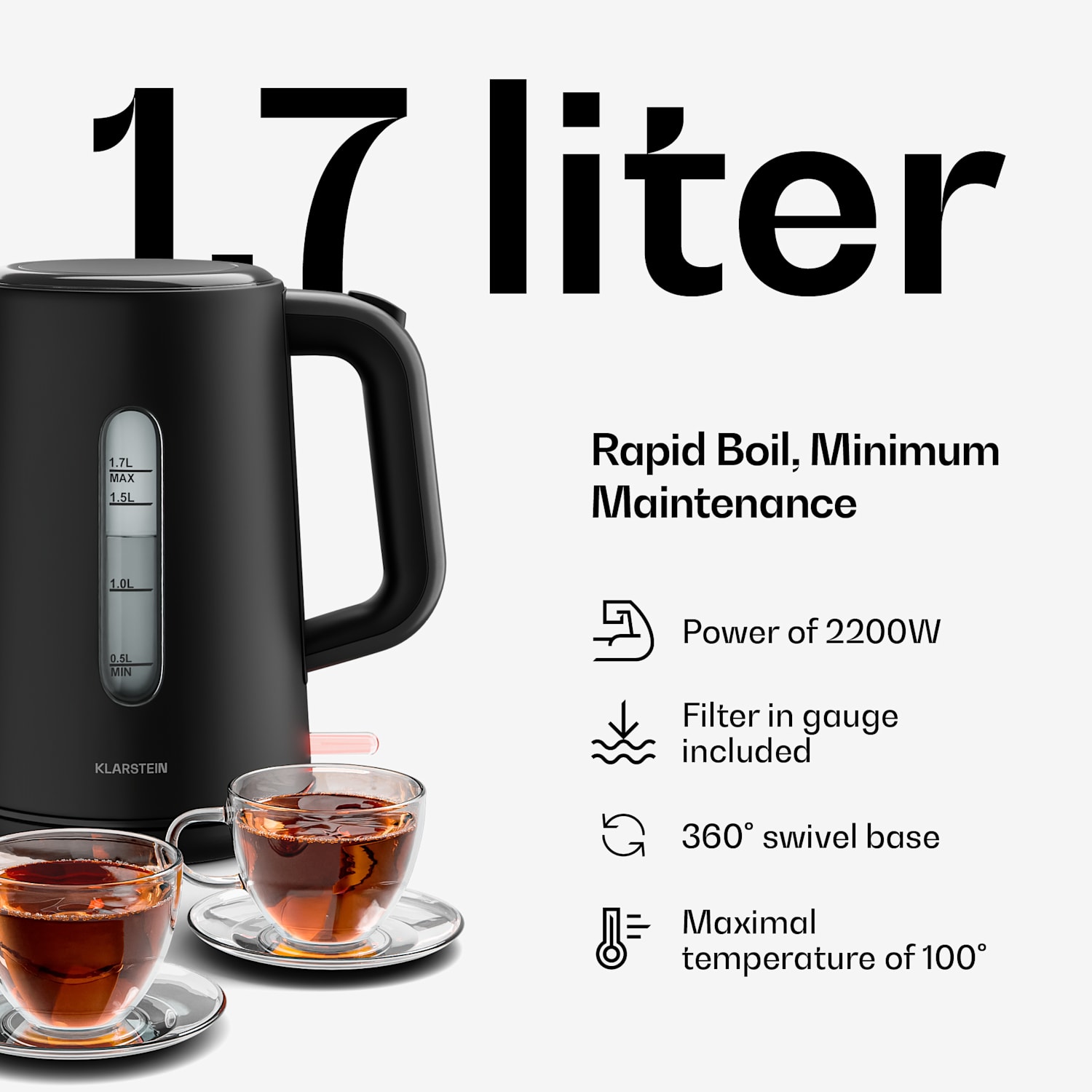 Velaire breakfast set | Toaster, kettle & coffee machine | 800 W | 10 cups | 1.7 l 