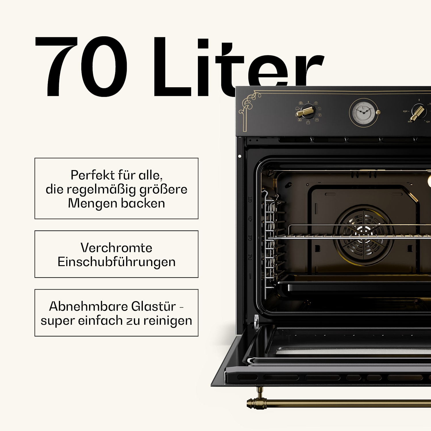 Victoria 60 Tripple Set Gas | Gas-Kochfeld | Backofen | Dunstabzugshaube 