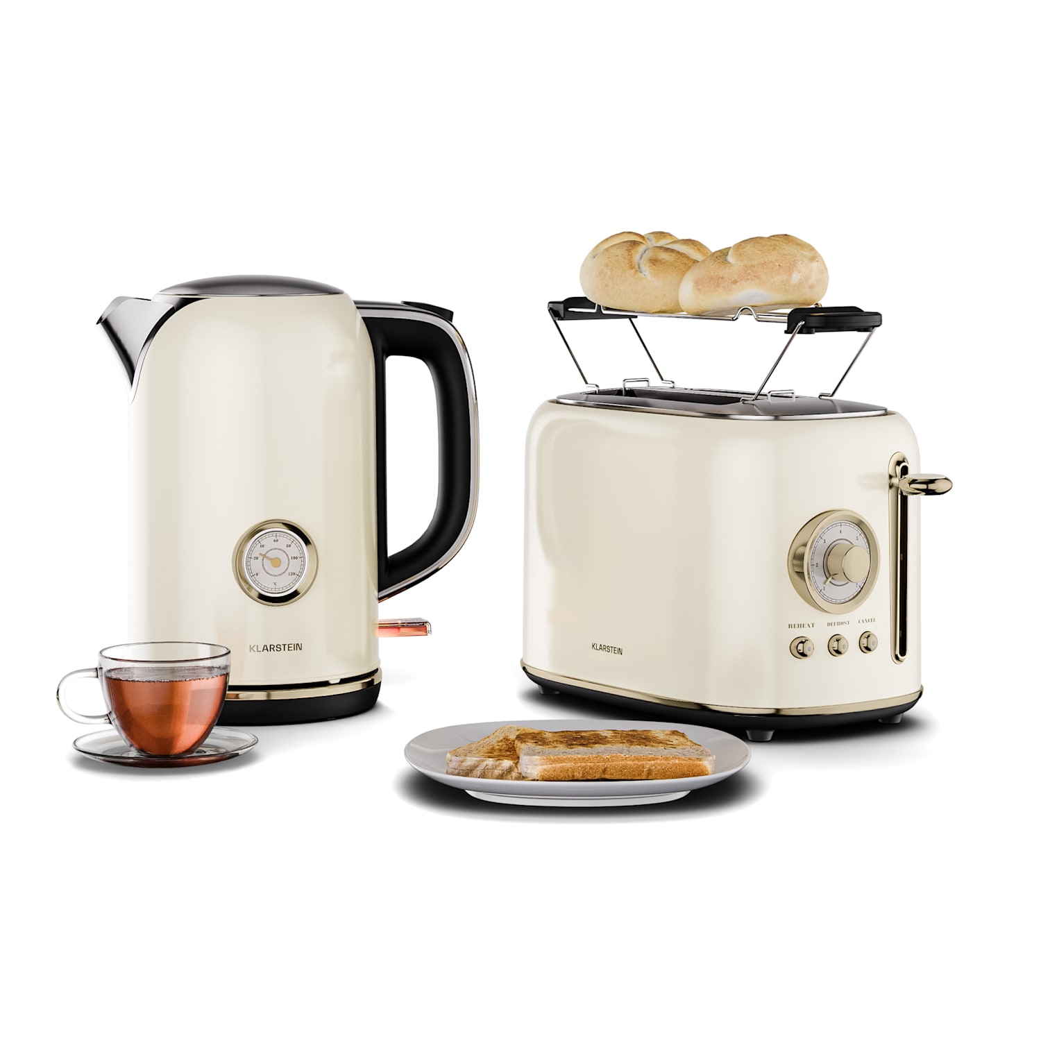 Victoria basic breakfast set | 2-slice toaster & kettle 