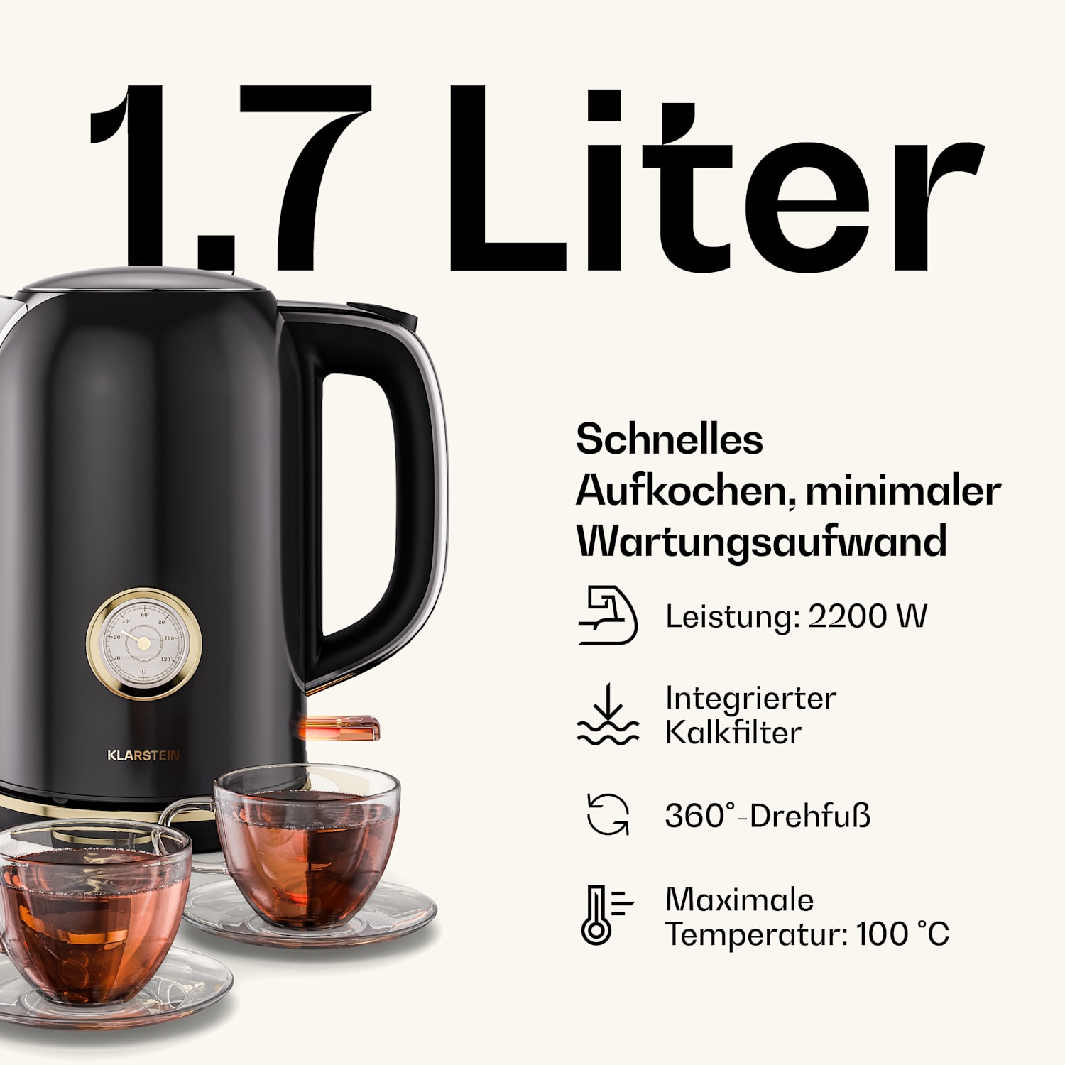 Victoria Basis-Frühstücksset | 2-Schlitz-Toaster & Wasserkocher 